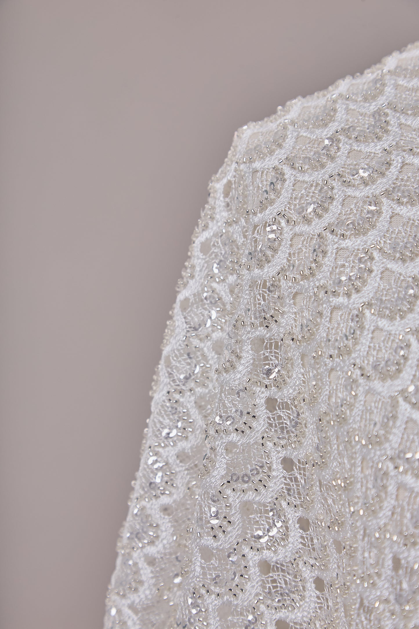S0661 - Embroidered Tulle with Sequins and Beads