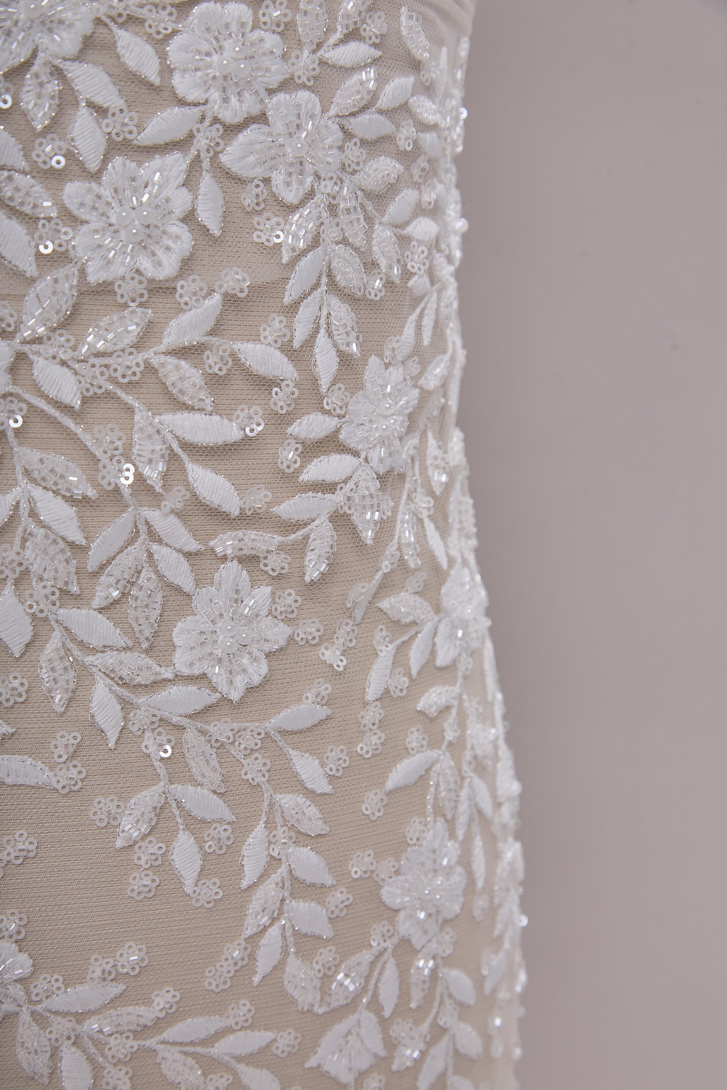 S0658 - Embroidered Tulle with Sequins and Beads