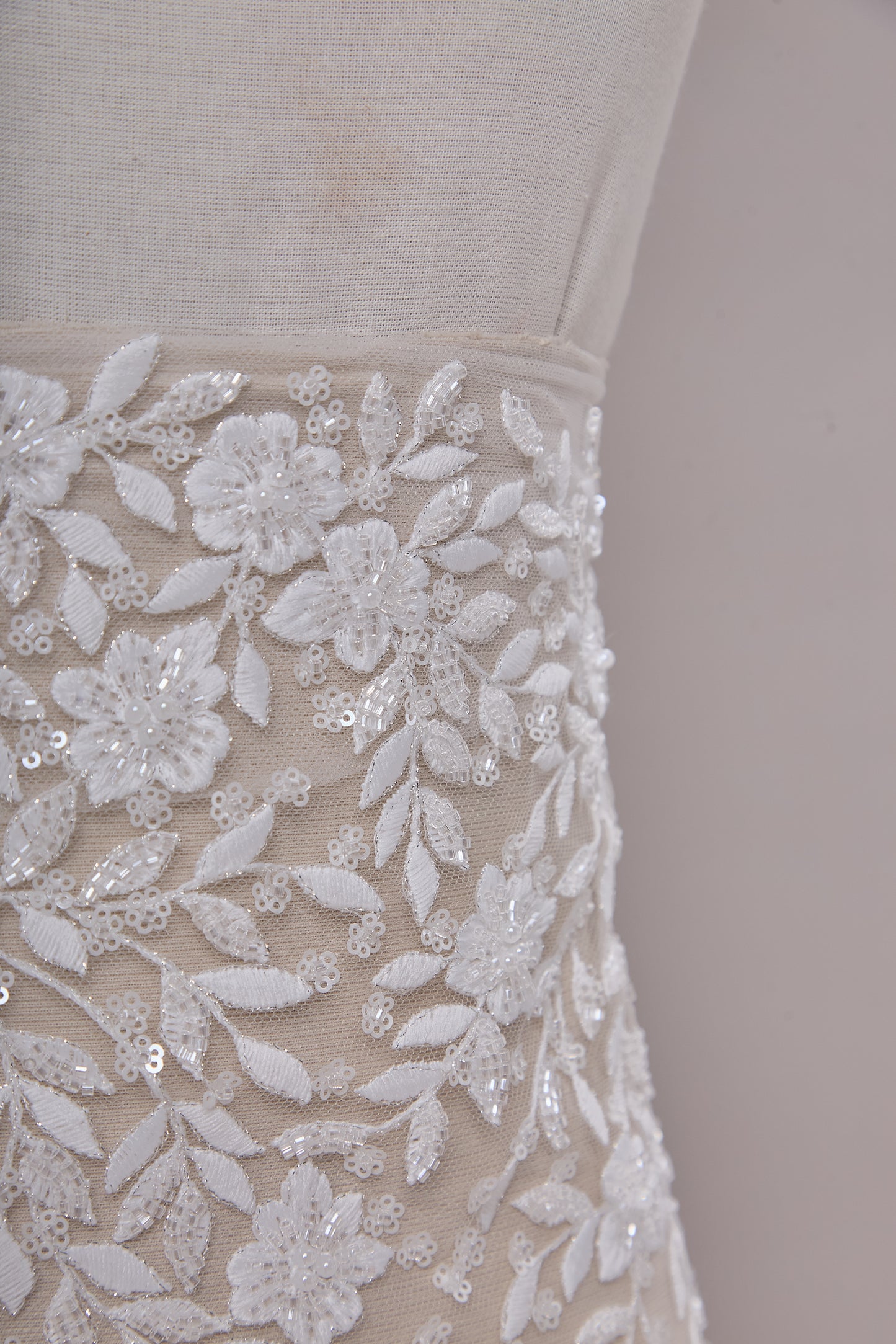 S0658 - Embroidered Tulle with Sequins and Beads