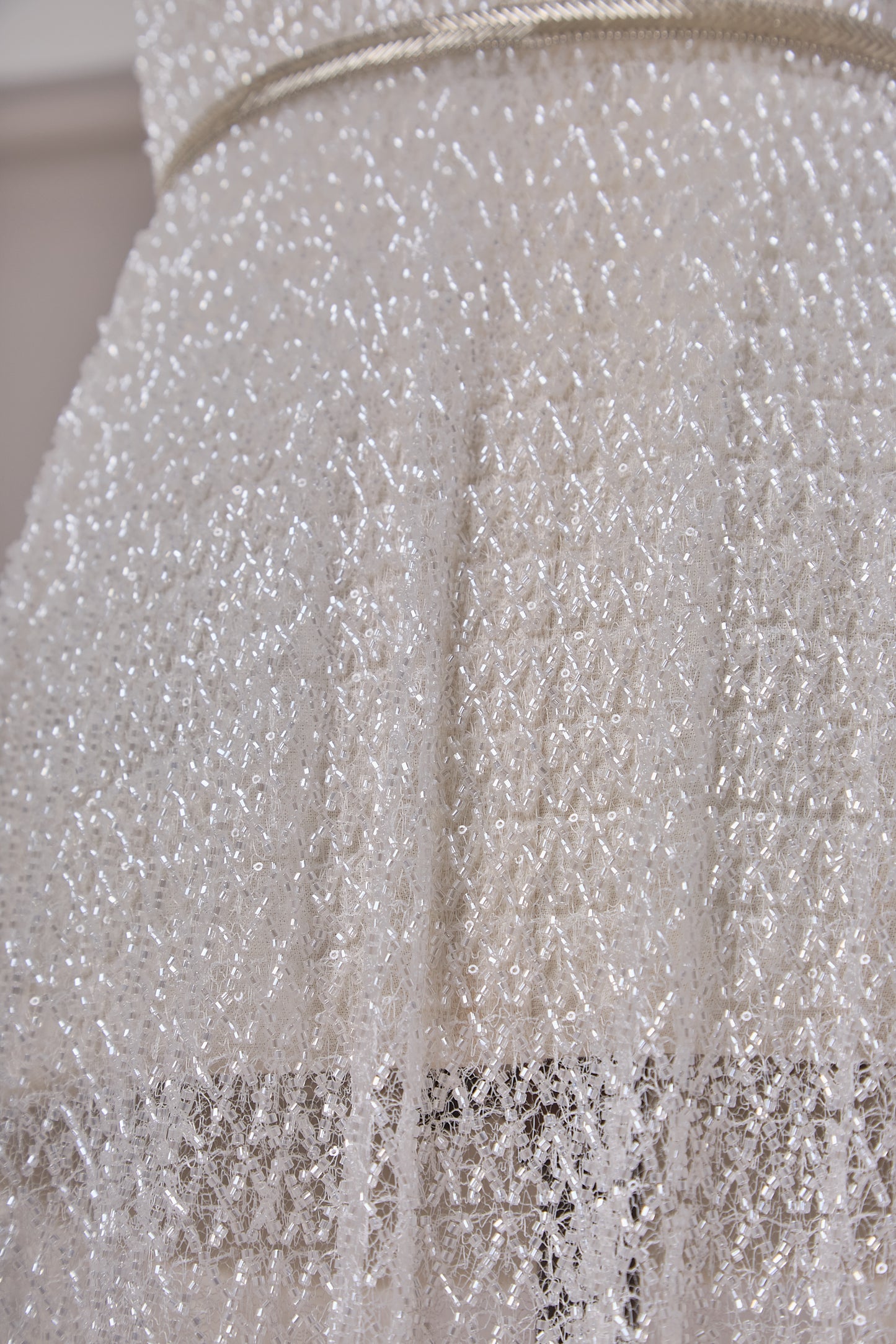 S0663 - Embroidered Lace with Beads