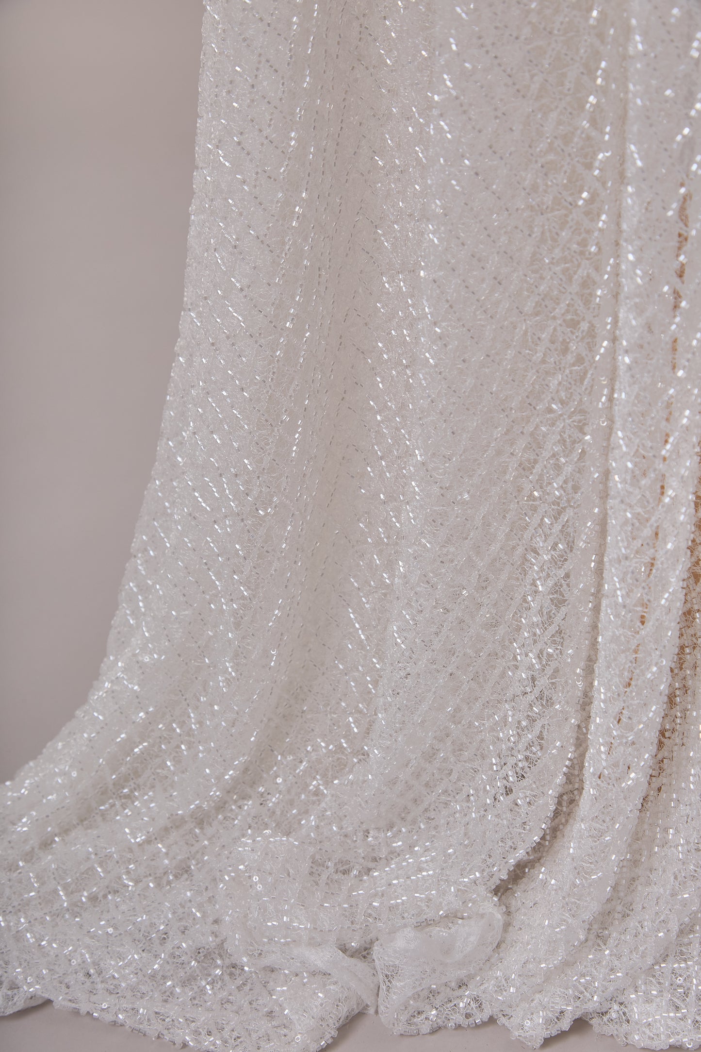 S0663 - Embroidered Lace with Beads