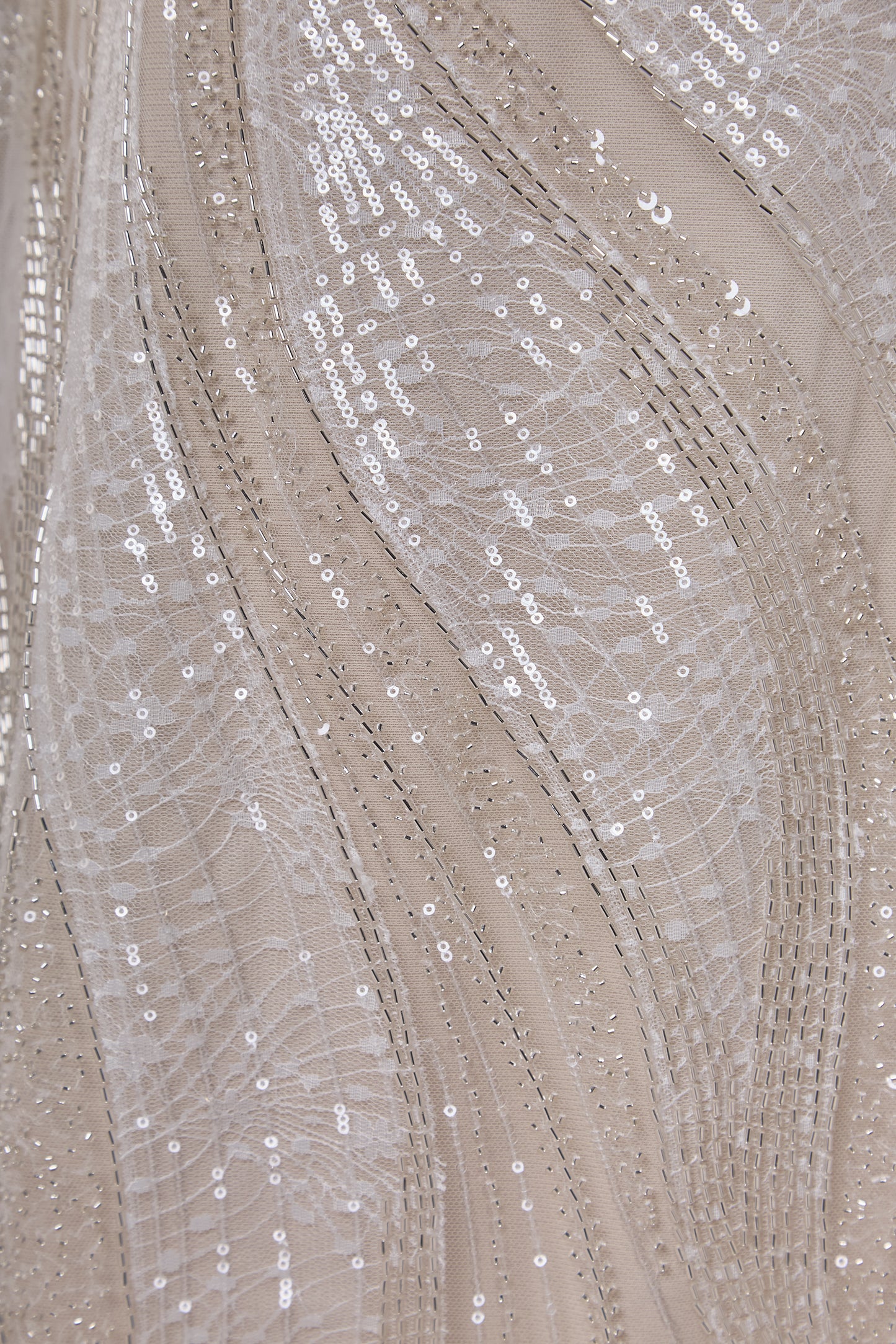 S0673 - Embroidered Tulle with Sequins and Beads