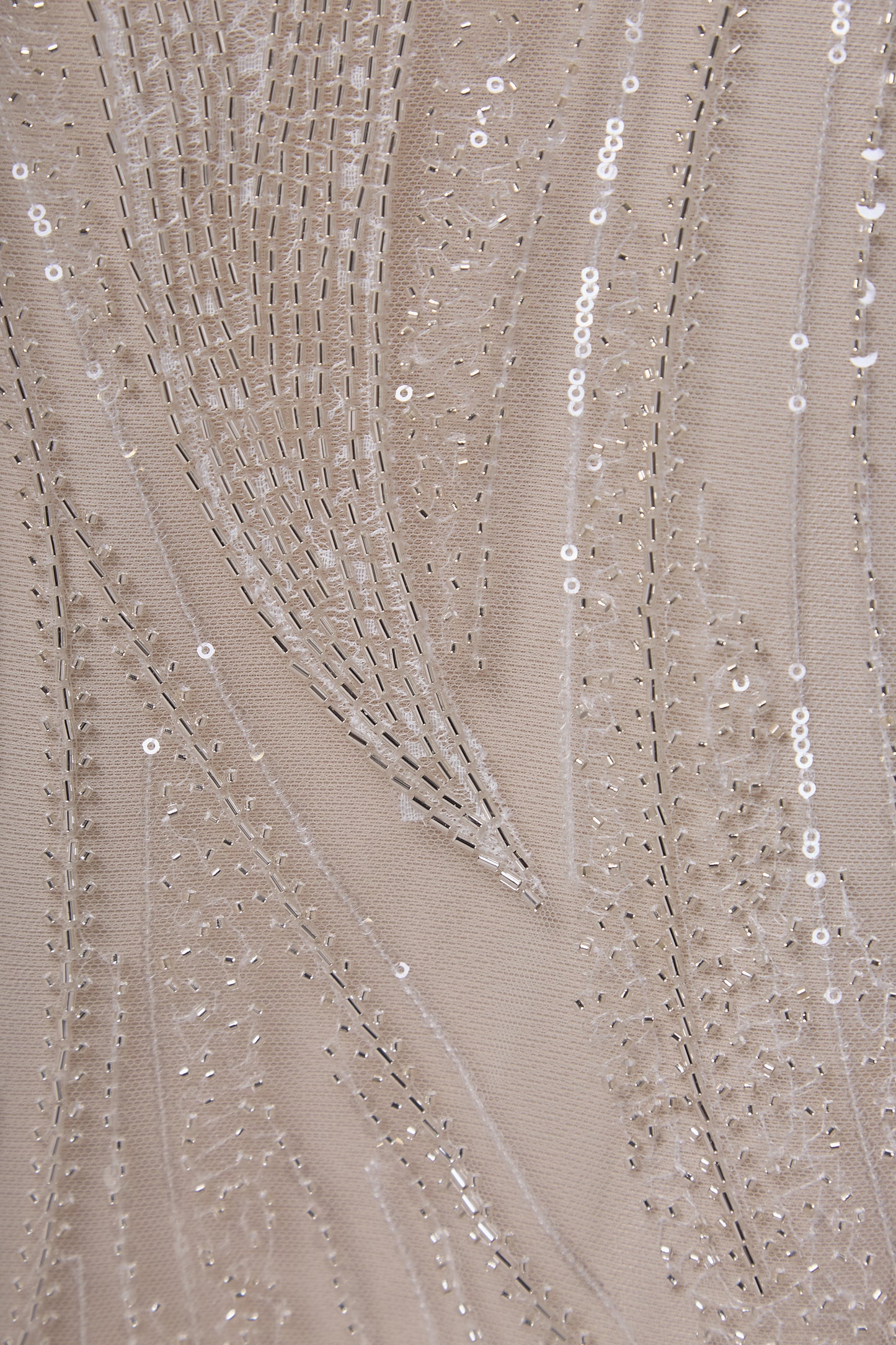S0673 - Embroidered Tulle with Sequins and Beads