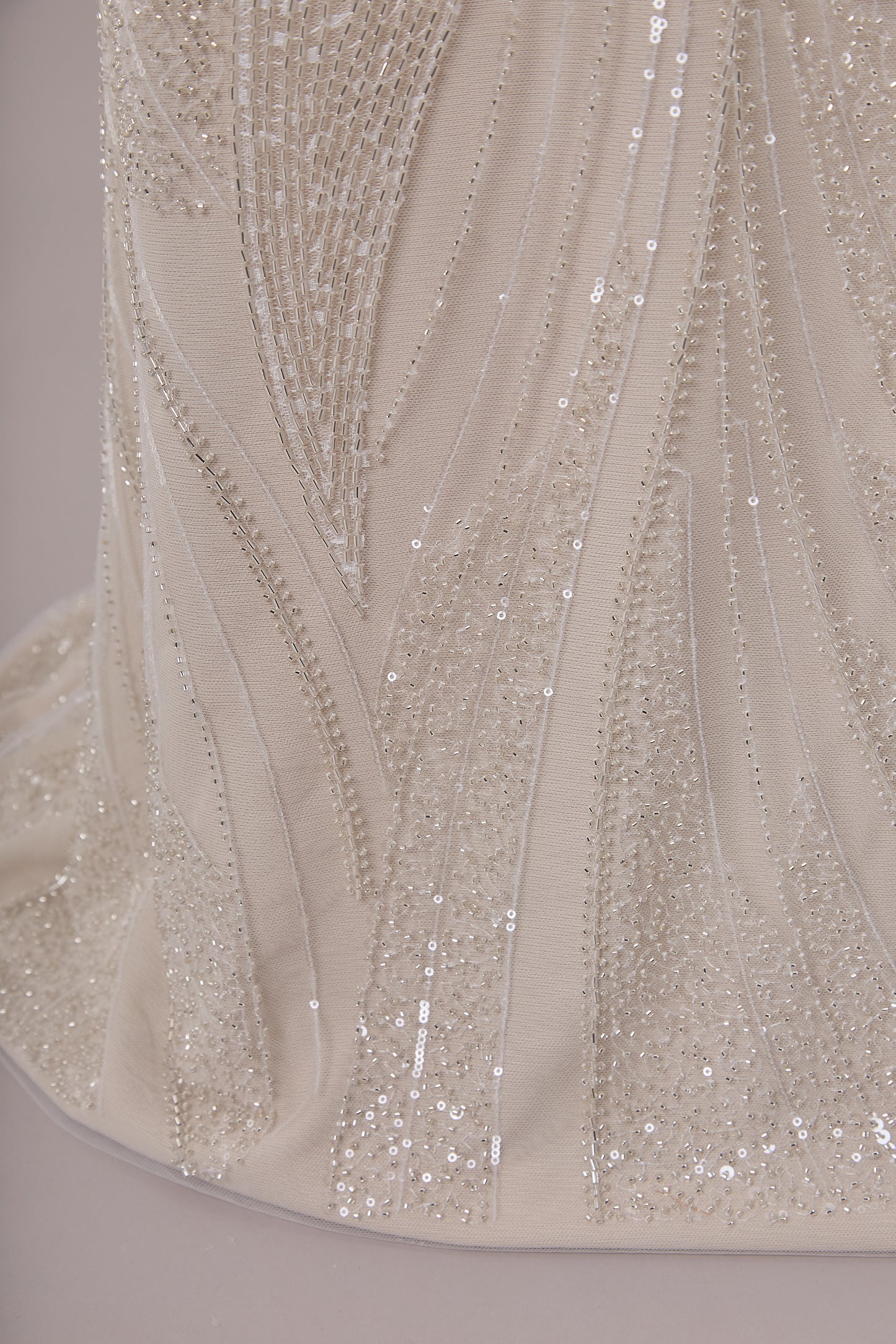 S0673 - Embroidered Tulle with Sequins and Beads