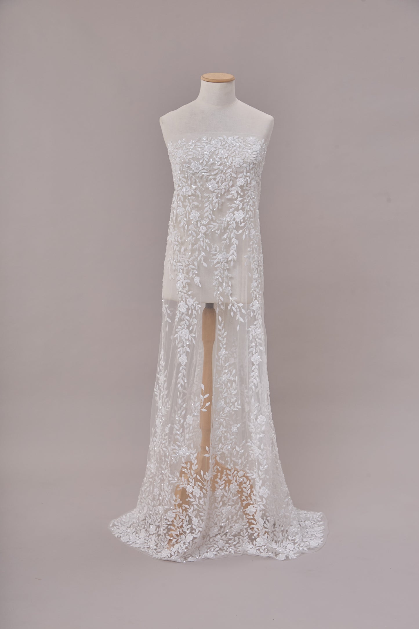 S0658 - Embroidered Tulle with Sequins and Beads