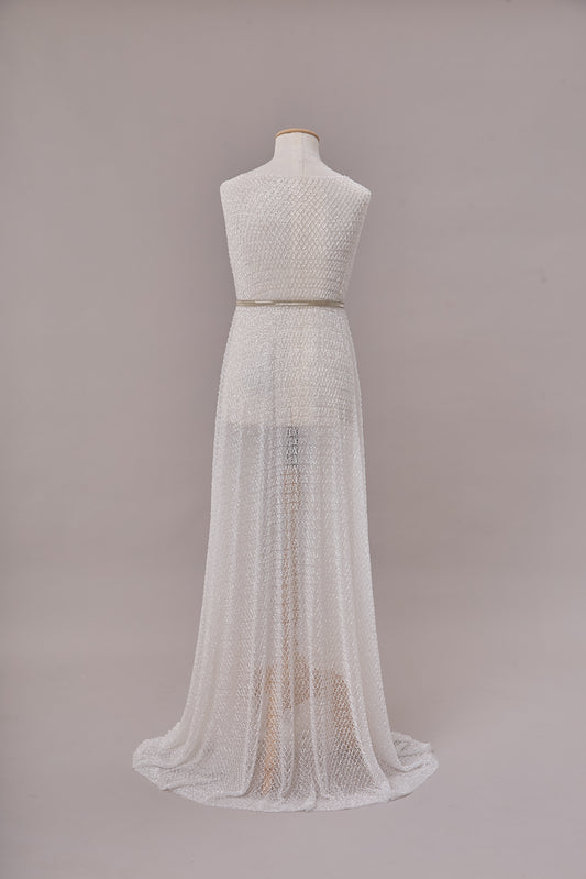 S0663 - Embroidered Lace with Beads