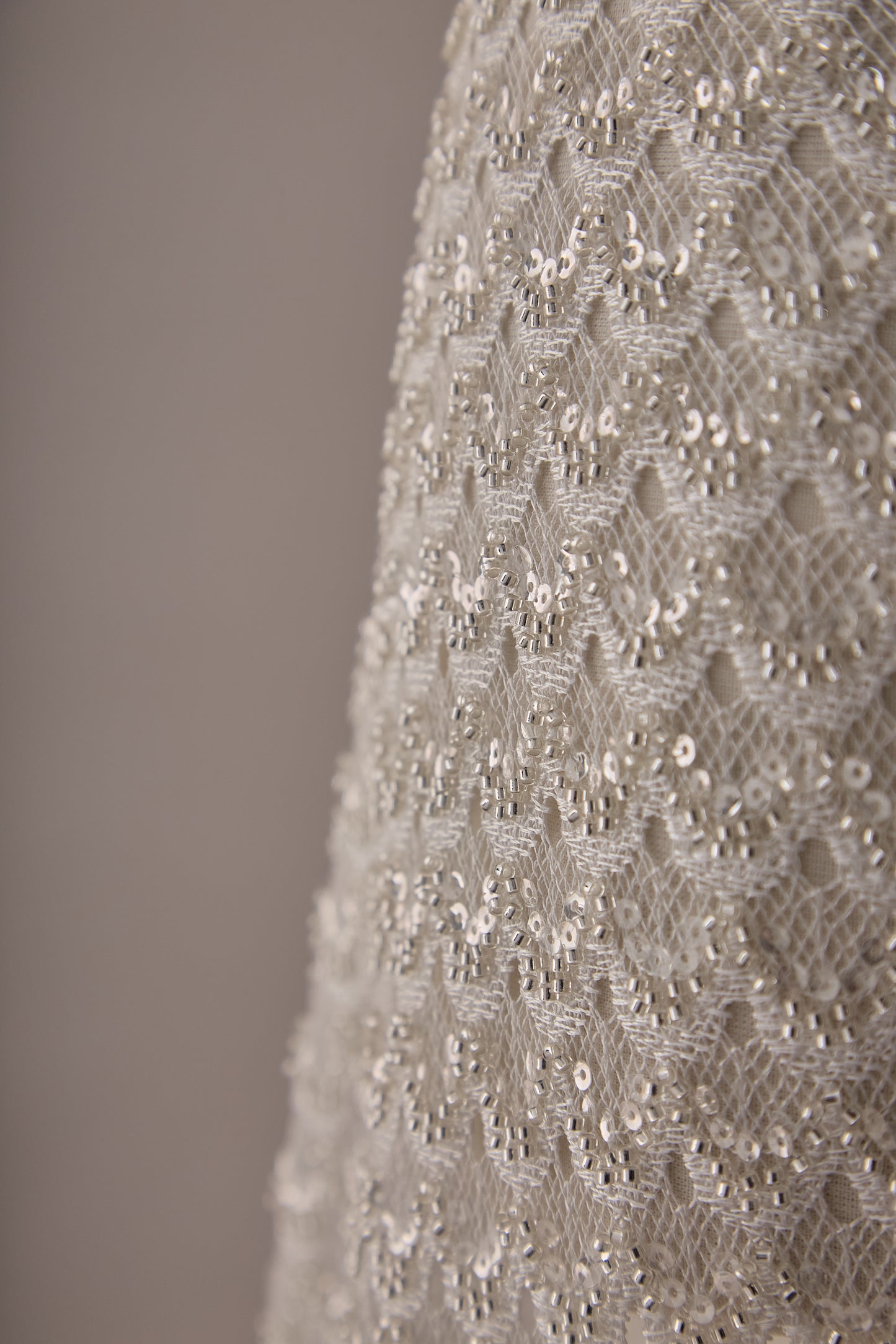 S0661 - Embroidered Tulle with Sequins and Beads