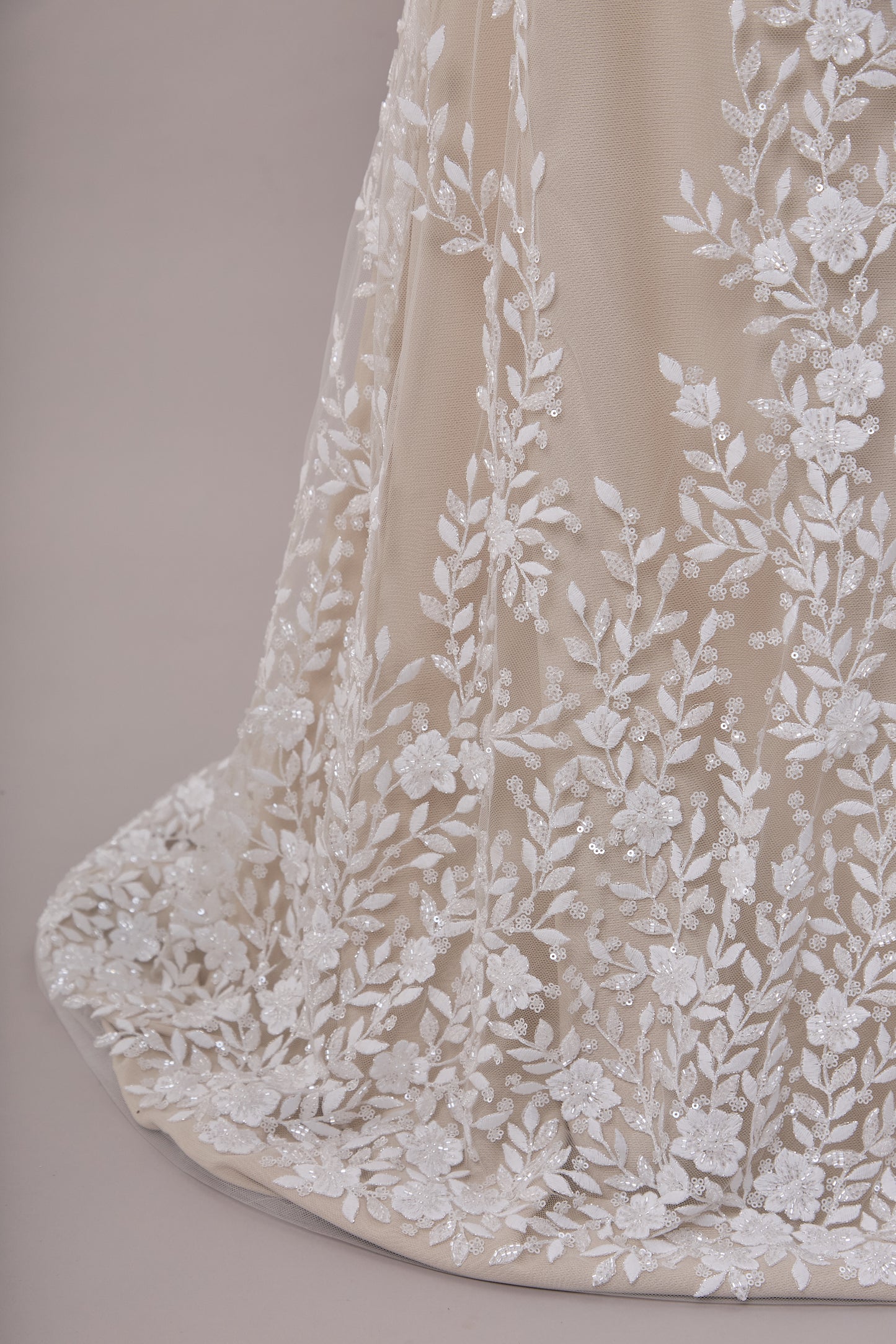 S0658 - Embroidered Tulle with Sequins and Beads