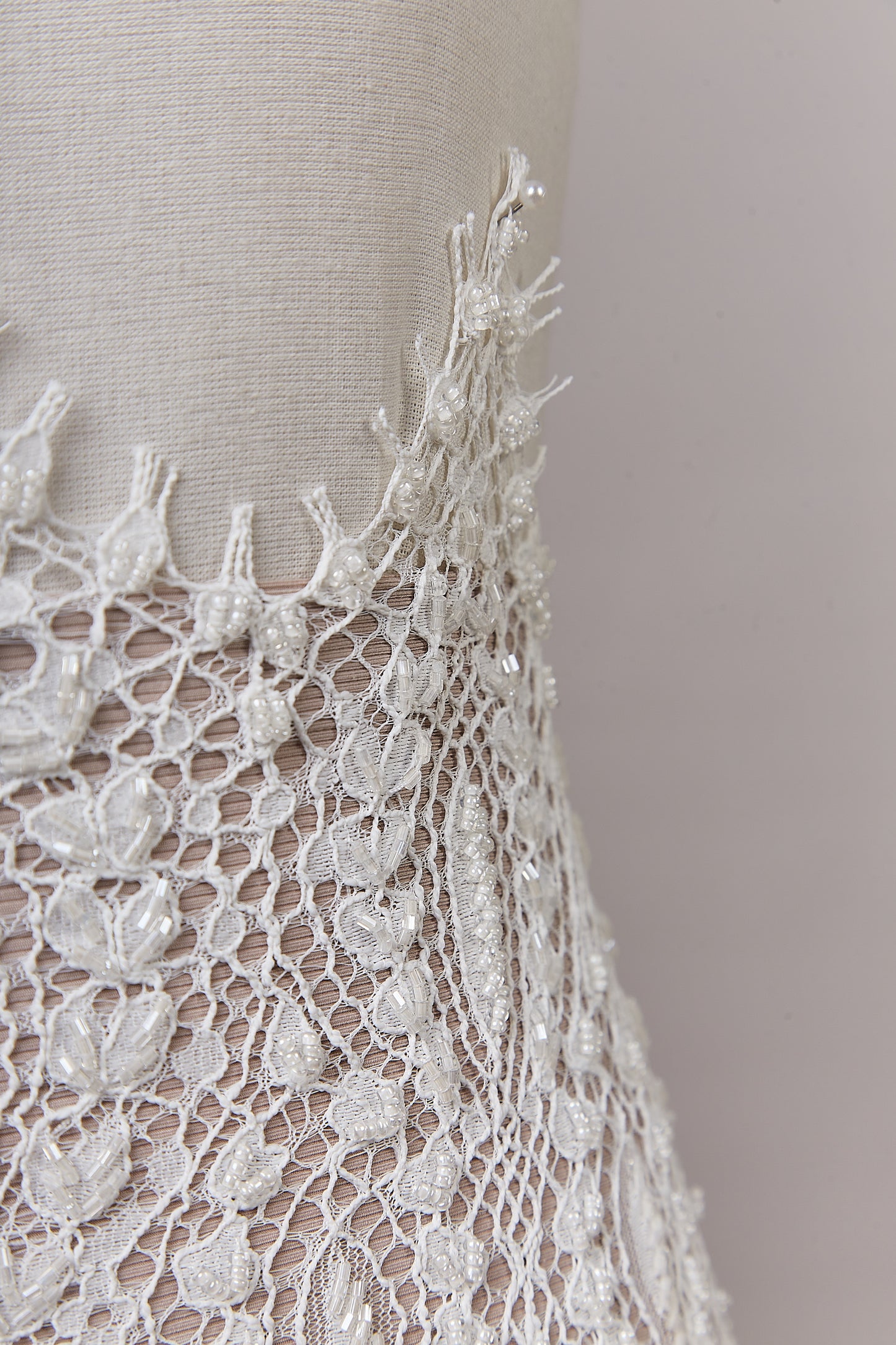 S0622 EMBROIDERED LACE WITH BEADS