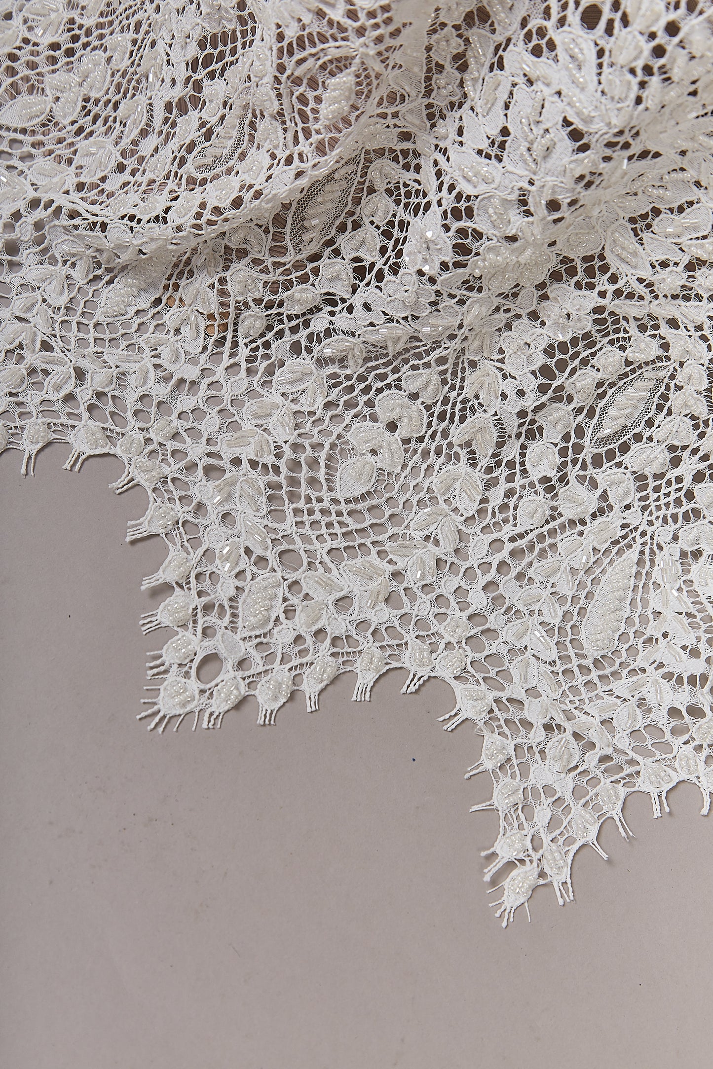 S0622 EMBROIDERED LACE WITH BEADS
