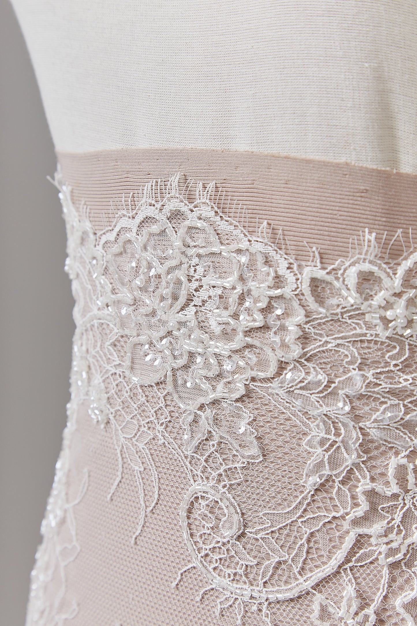 S0624 EMBROIDERED LACE WITH SEQUINS AND BEADS (Sold by cloth)