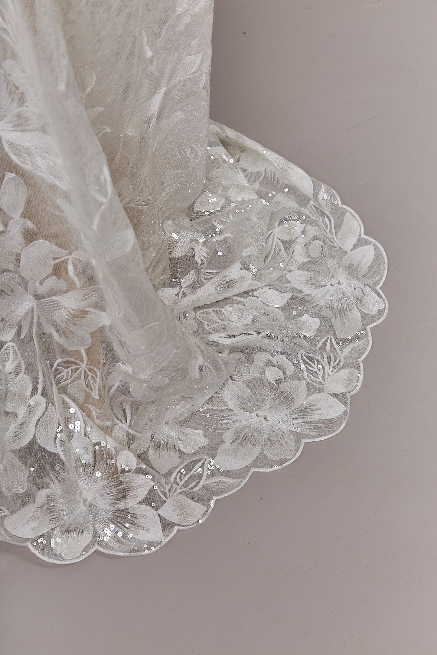S0628 EMBROIDERED TULLE WITH SEQUINS