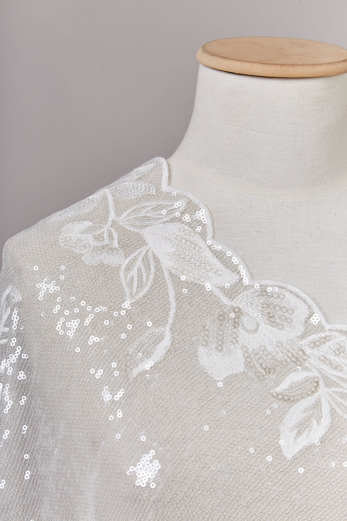 S0628 EMBROIDERED TULLE WITH SEQUINS