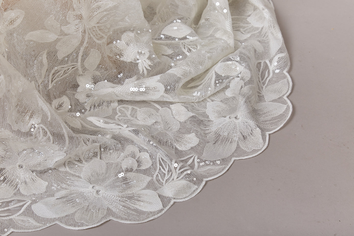 S0628 EMBROIDERED TULLE WITH SEQUINS