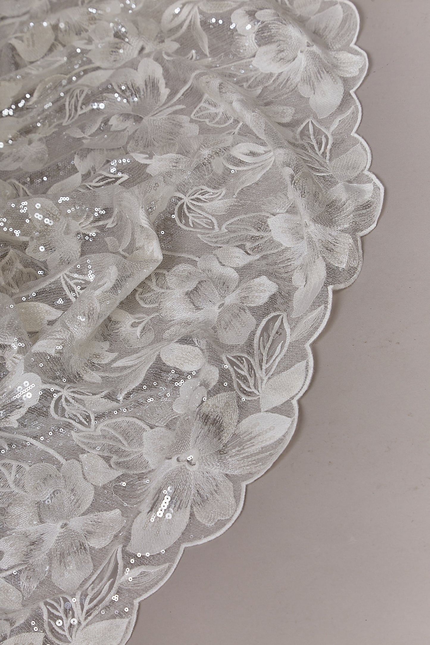 S0628 EMBROIDERED TULLE WITH SEQUINS