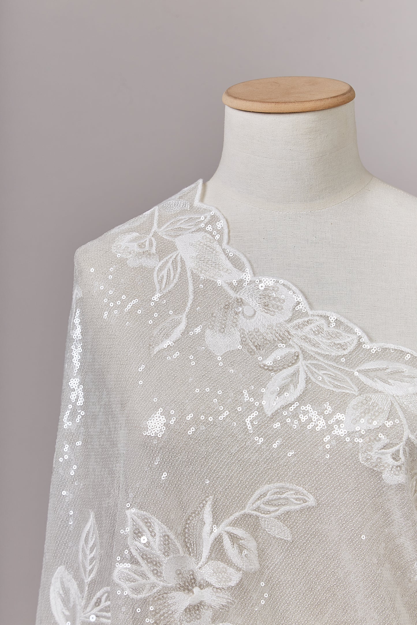 S0628 EMBROIDERED TULLE WITH SEQUINS