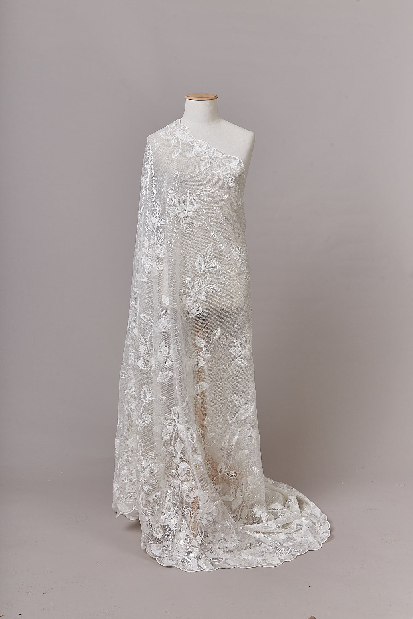 S0628 EMBROIDERED TULLE WITH SEQUINS