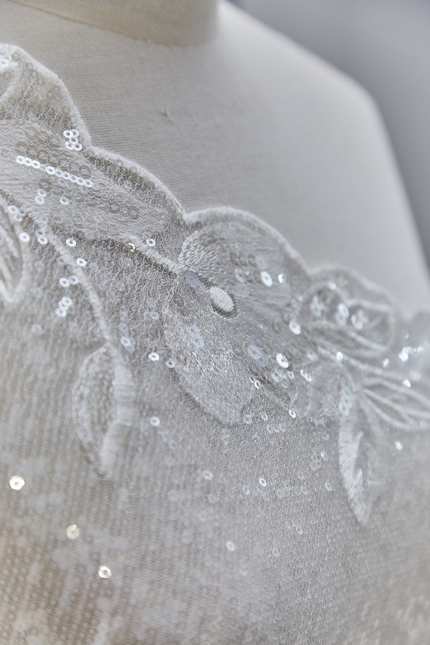 S0628 EMBROIDERED TULLE WITH SEQUINS