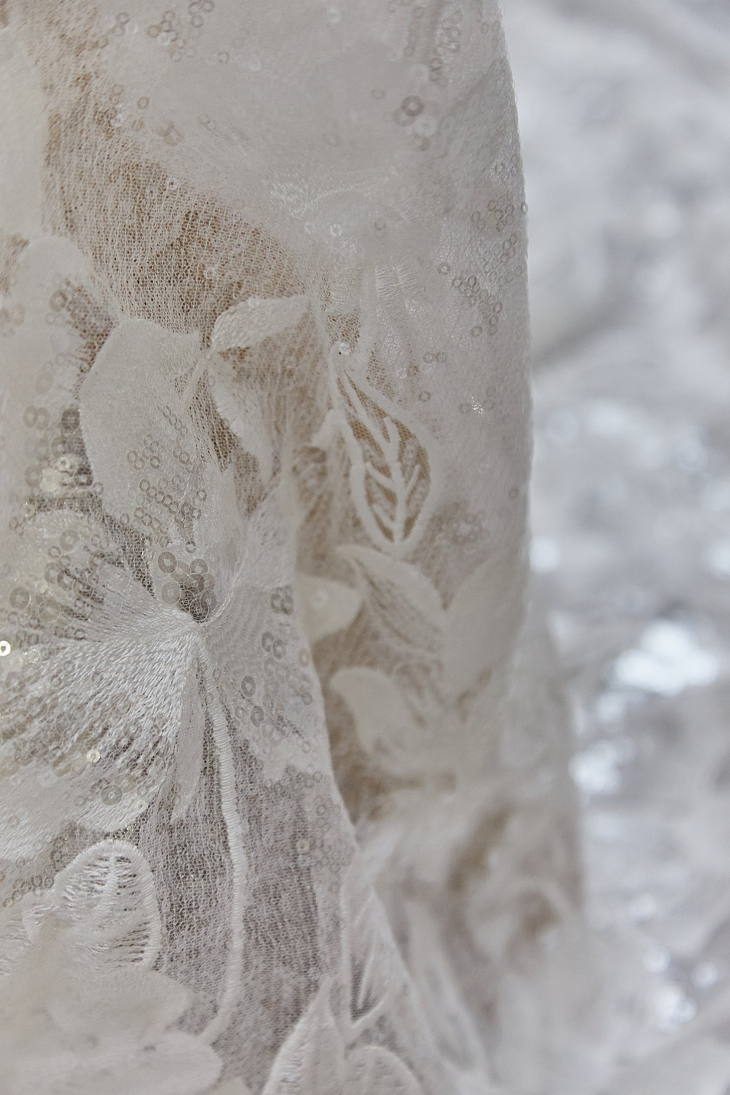 S0628 EMBROIDERED TULLE WITH SEQUINS