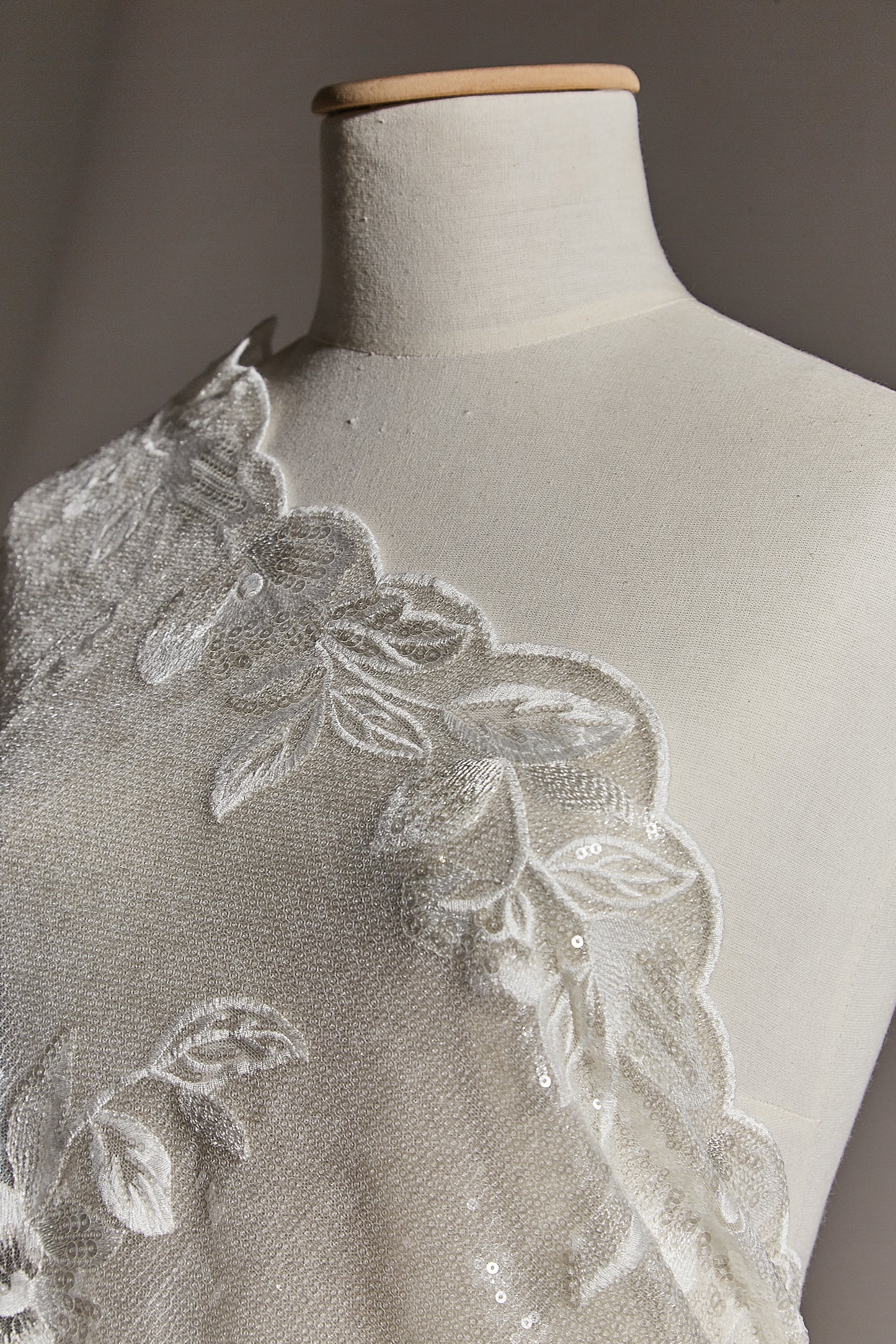 S0628 EMBROIDERED TULLE WITH SEQUINS