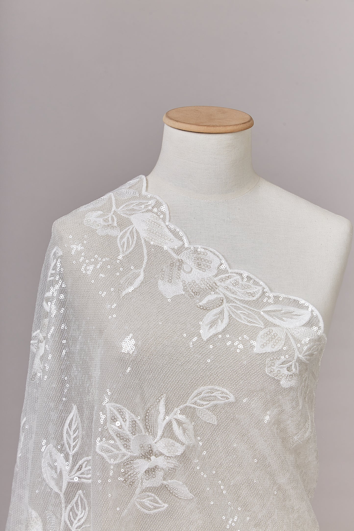 S0628 EMBROIDERED TULLE WITH SEQUINS