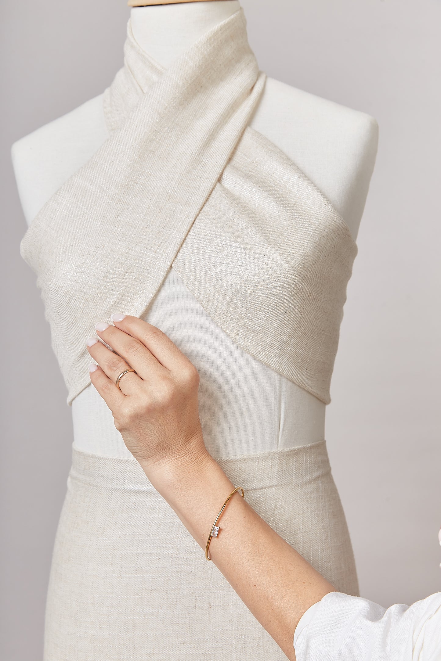 S0634 LINEN FABRIC WITH FOIL
