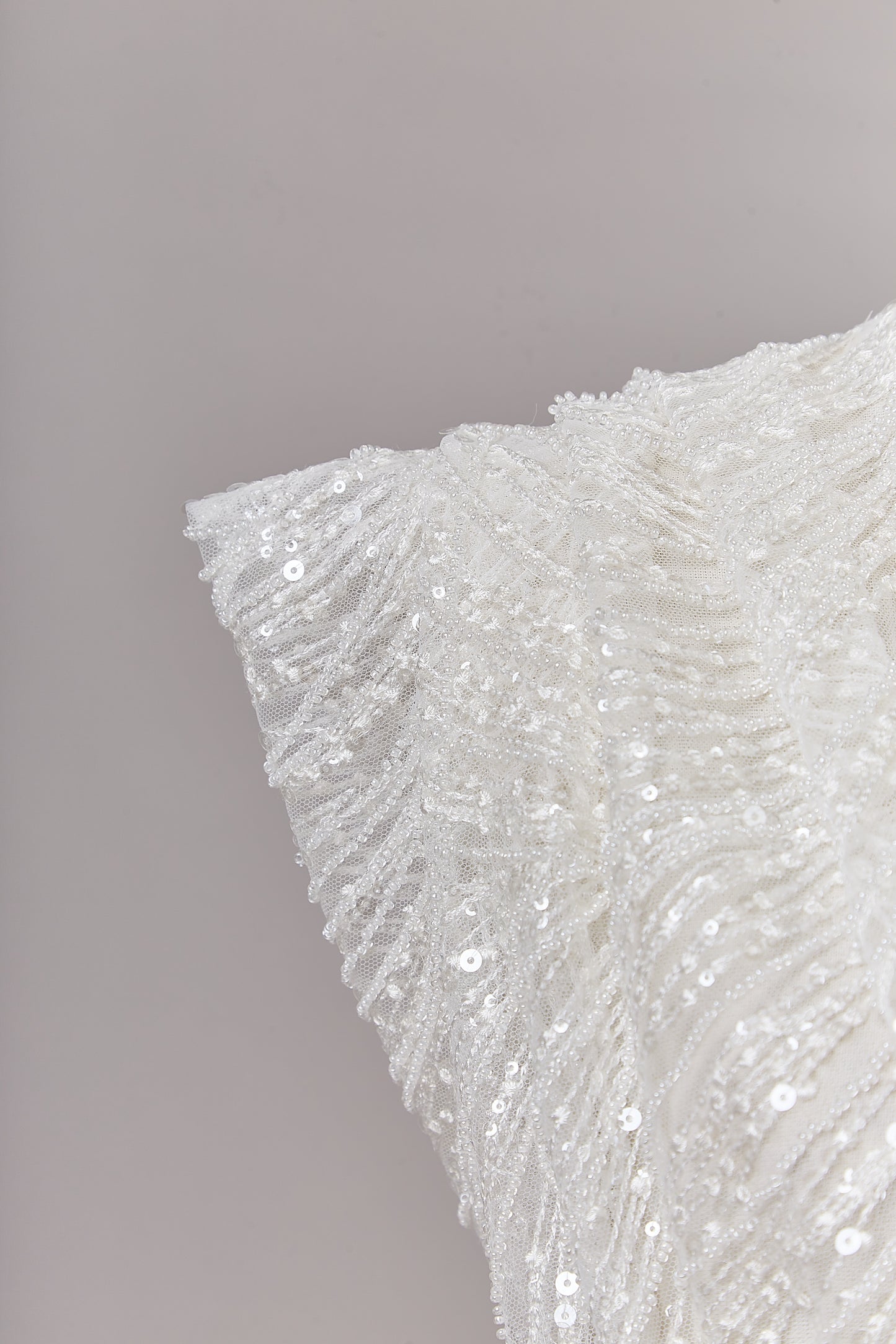 S0641 EMBROIDERED TULLE WITH SEQUINS AND BEADS