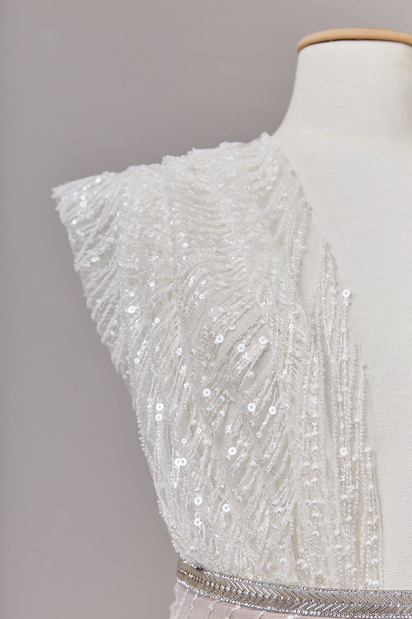 S0641 EMBROIDERED TULLE WITH SEQUINS AND BEADS
