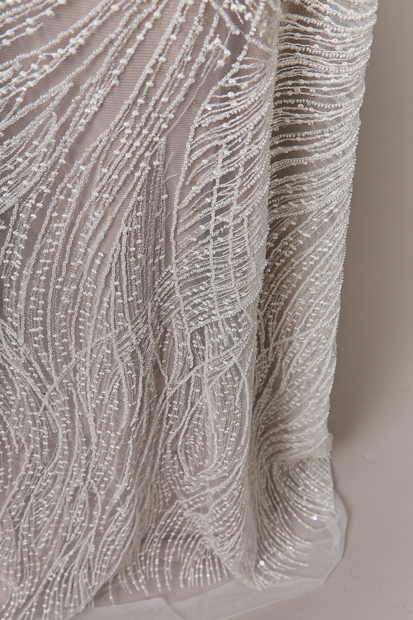 S0641 EMBROIDERED TULLE WITH SEQUINS AND BEADS