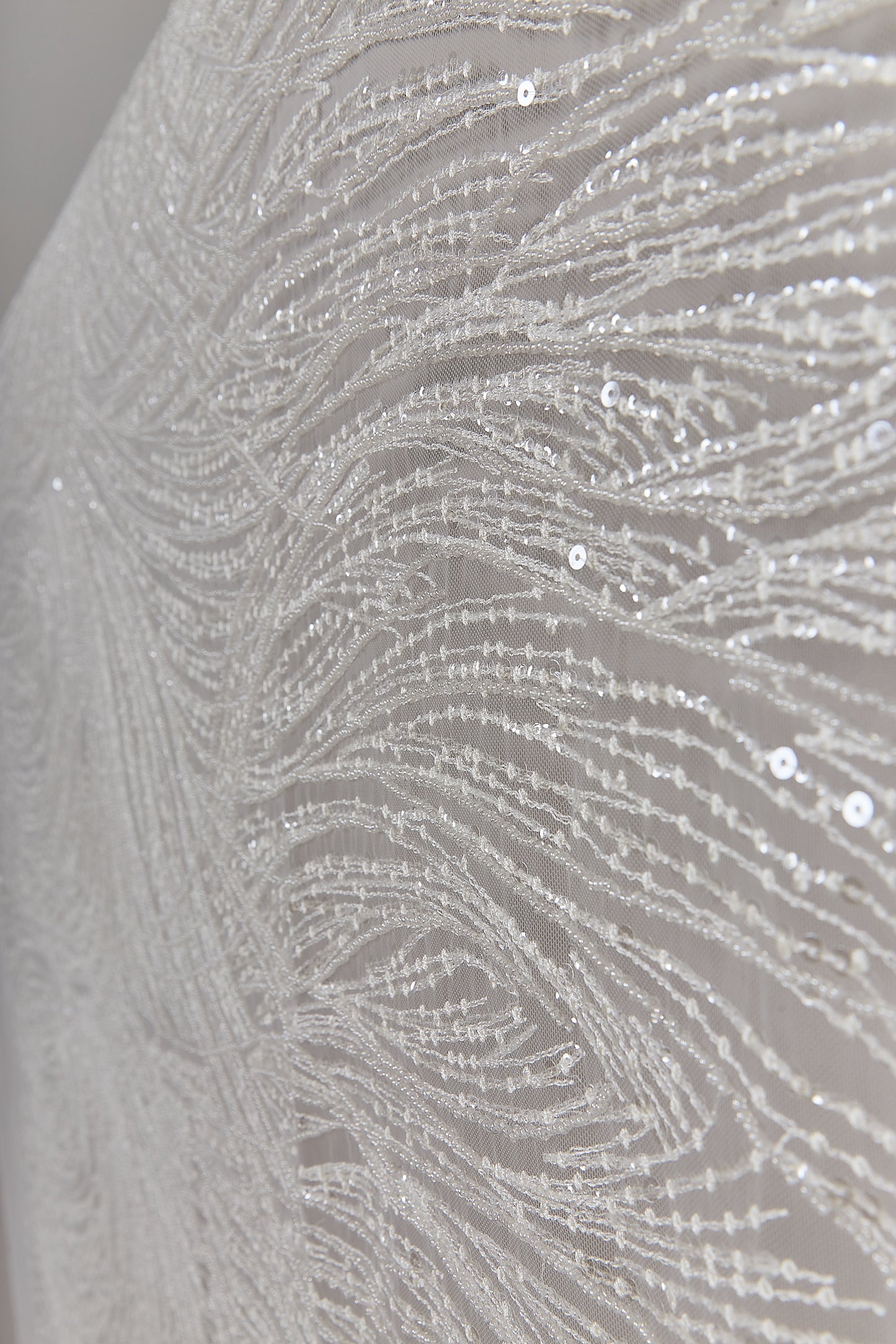 S0641 EMBROIDERED TULLE WITH SEQUINS AND BEADS