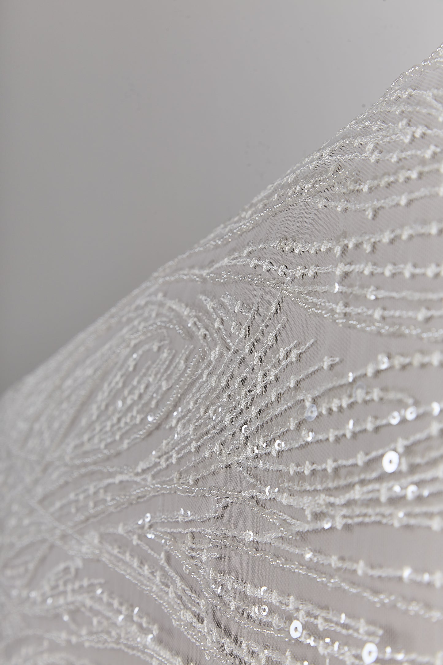S0641 EMBROIDERED TULLE WITH SEQUINS AND BEADS