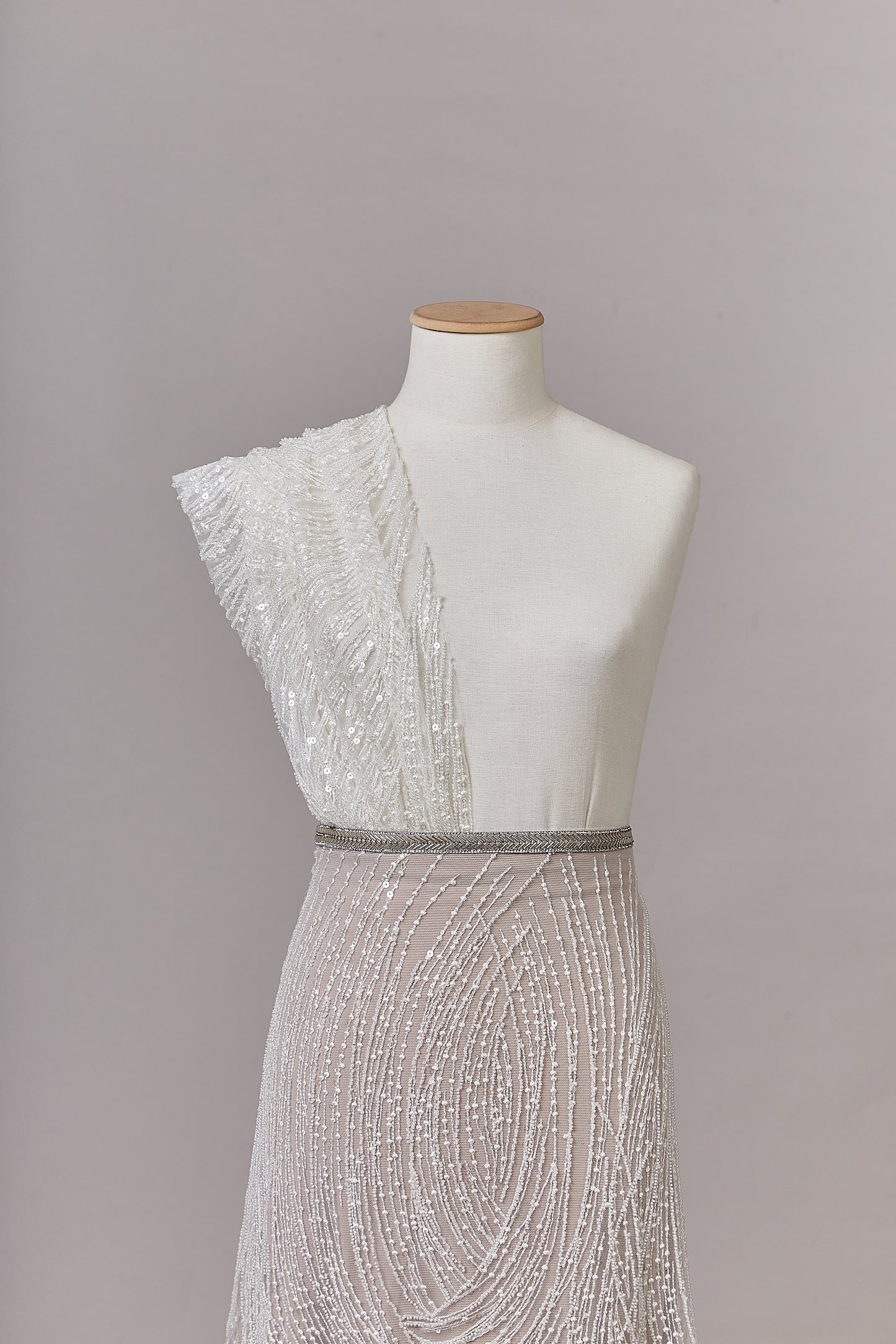 S0641 EMBROIDERED TULLE WITH SEQUINS AND BEADS