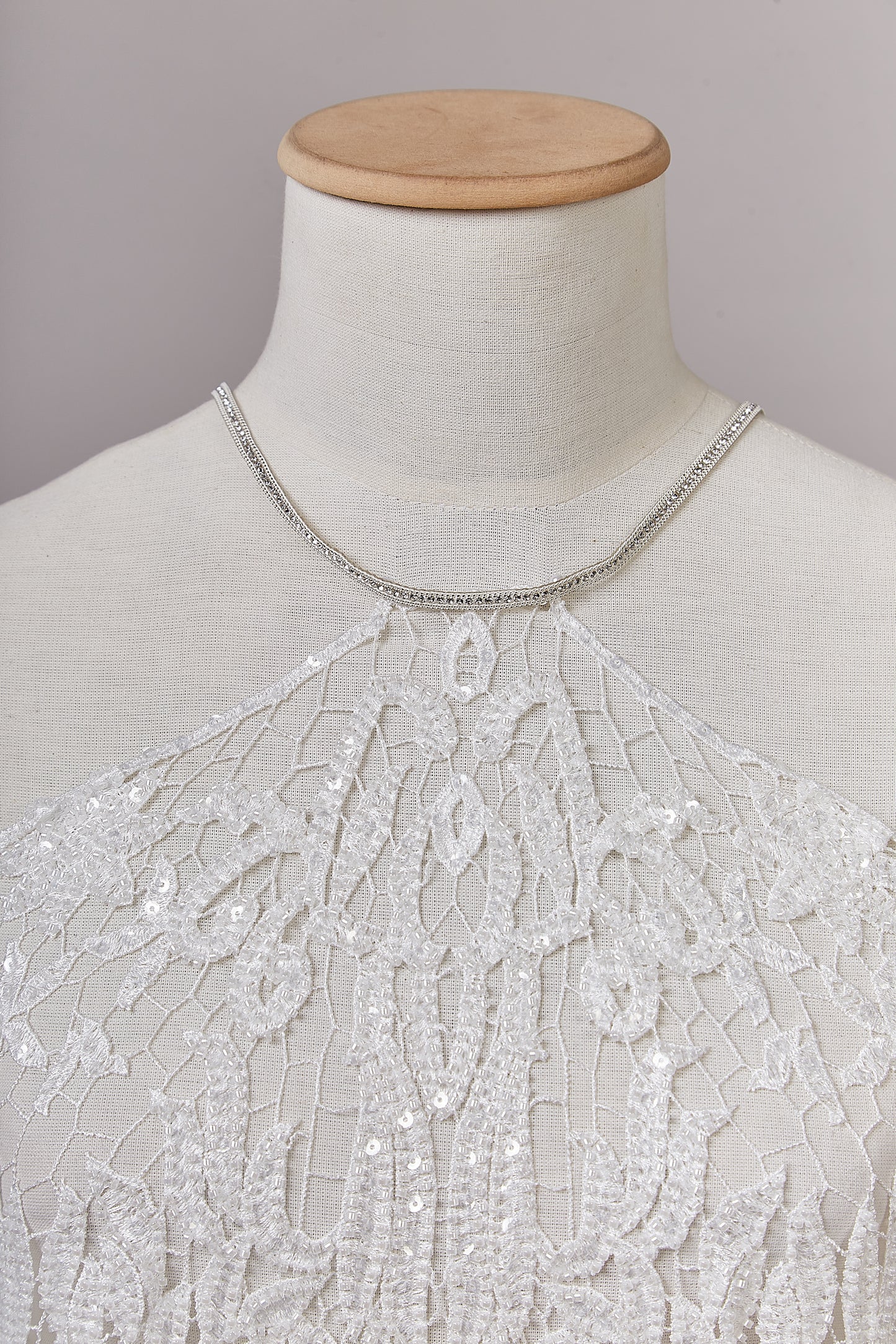 S0644 EMBROIDERED GUIPURE WITH BEADS