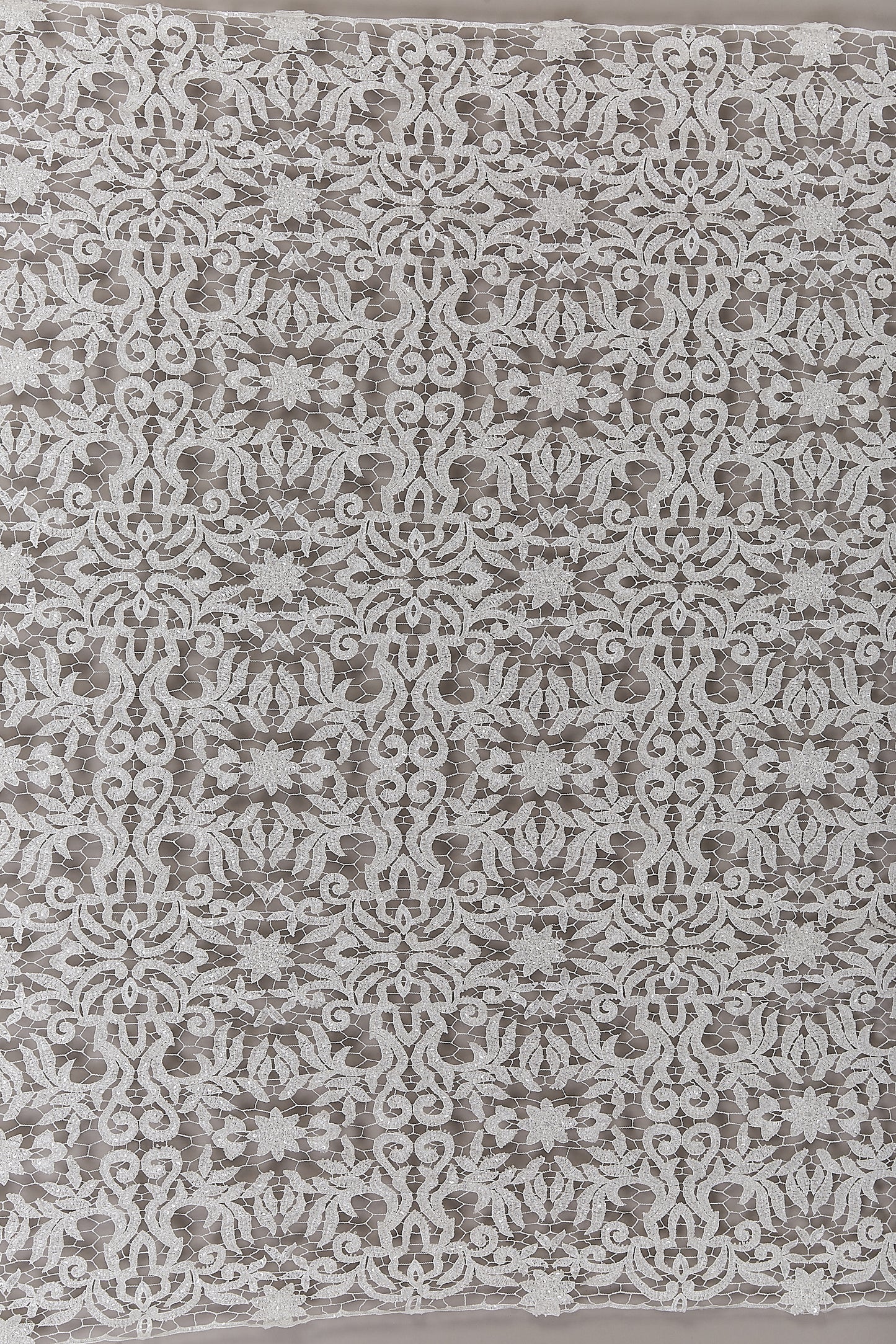 S0644 EMBROIDERED GUIPURE WITH BEADS