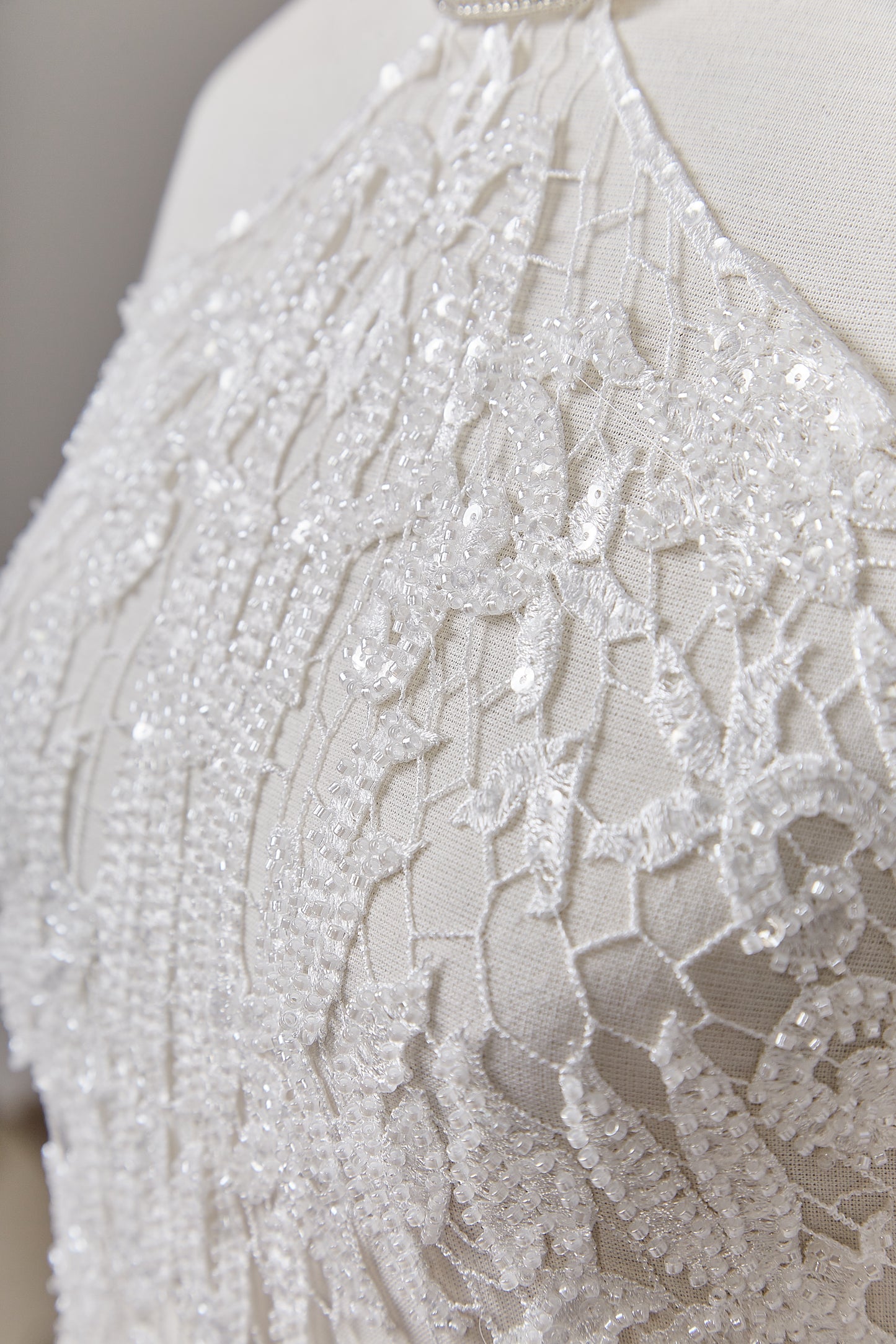 S0644 EMBROIDERED GUIPURE WITH BEADS