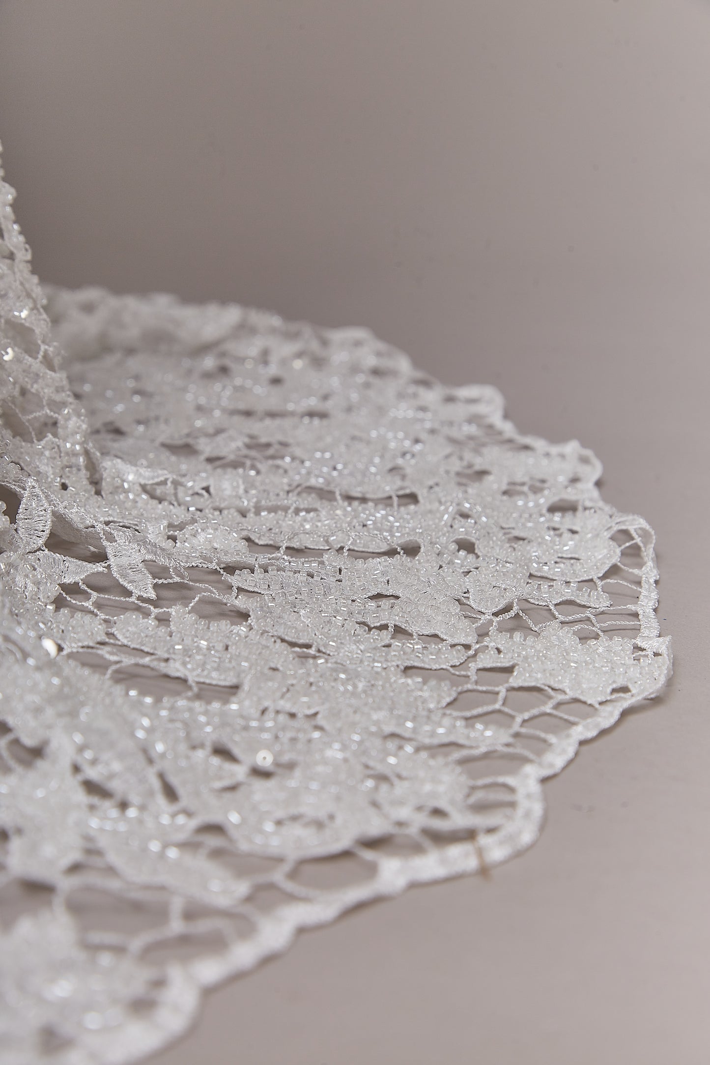 S0644 EMBROIDERED GUIPURE WITH BEADS