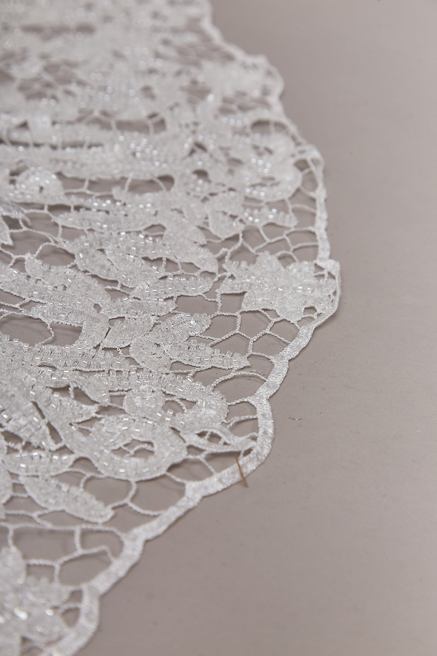 S0644 EMBROIDERED GUIPURE WITH BEADS