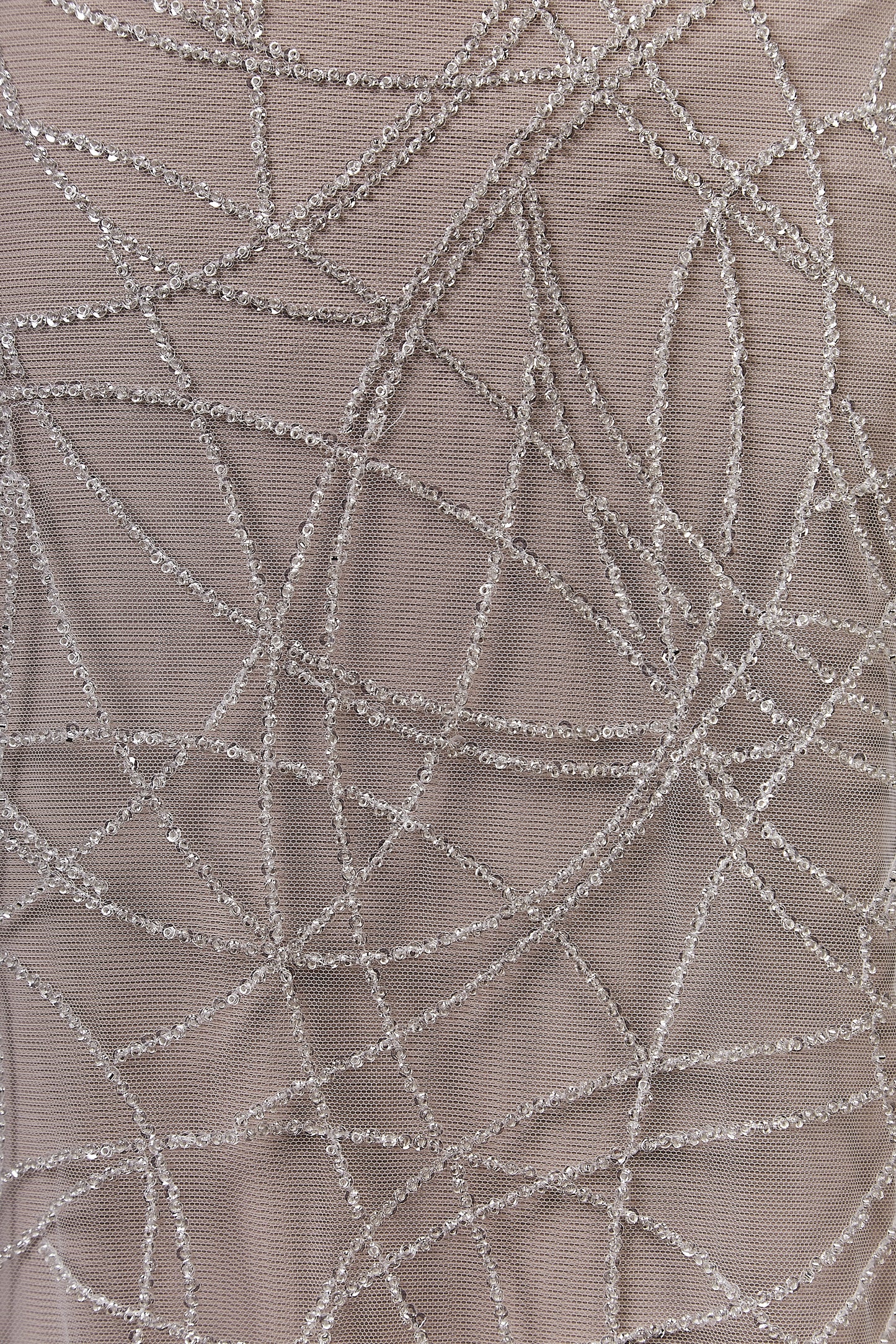 S0646 SILVER BEADED TULLE