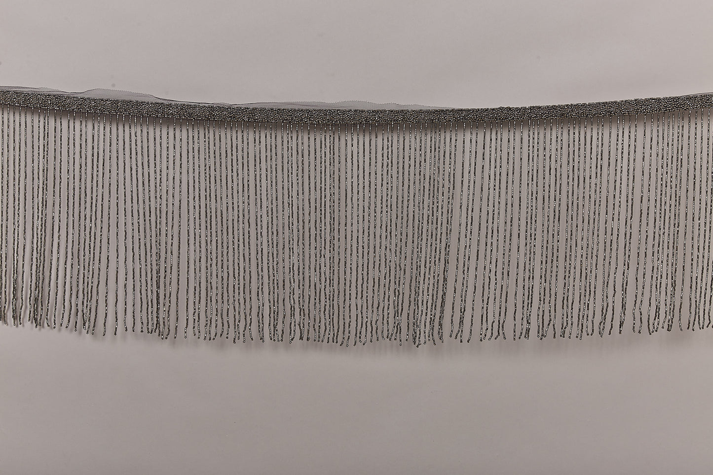 S0647 PEWTER BEADED FRINGE TRIM