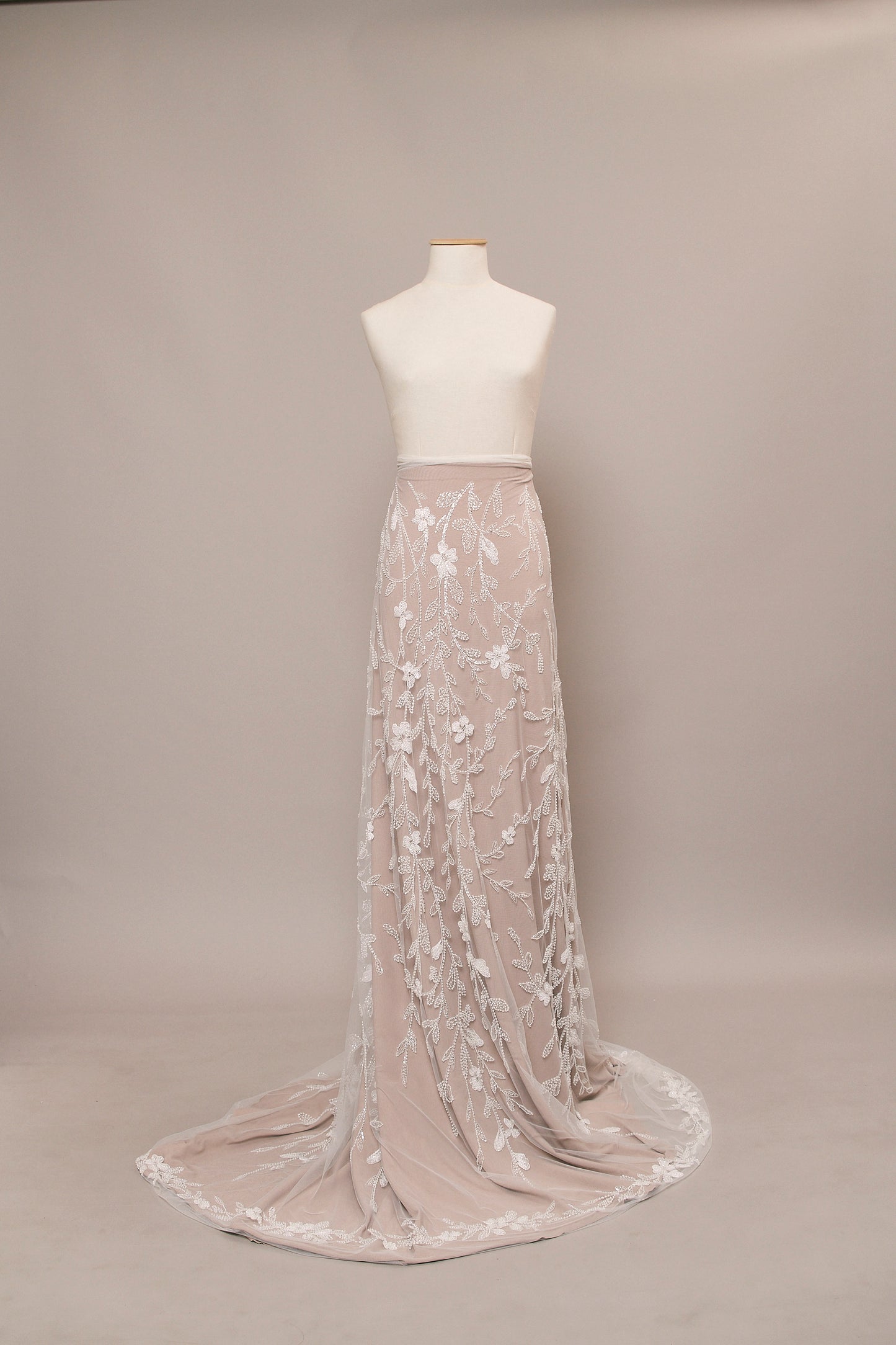S0538 EMBROIDERED TULLE WITH SEQUINS AND BEADS