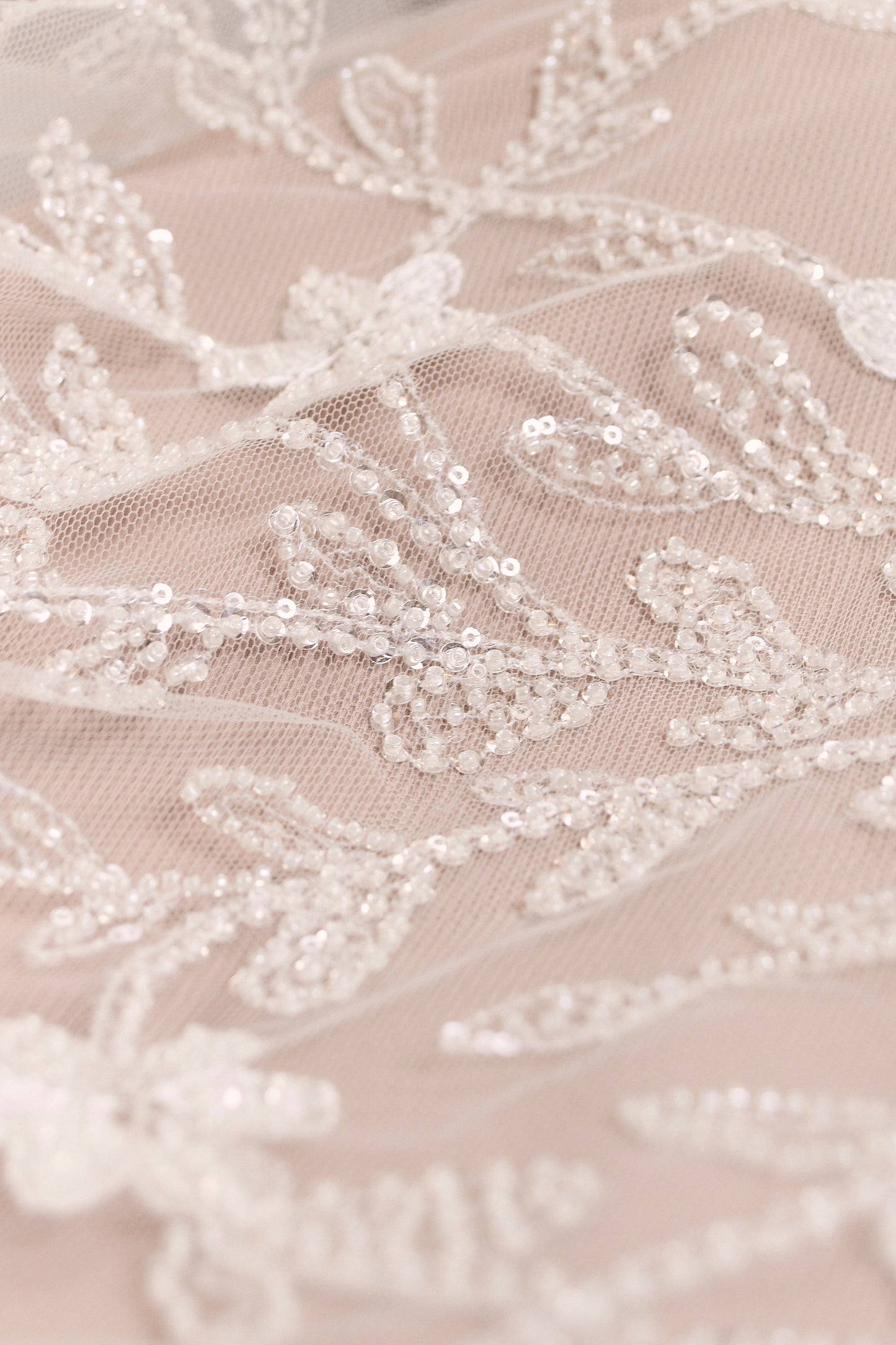 S0538 EMBROIDERED TULLE WITH SEQUINS AND BEADS