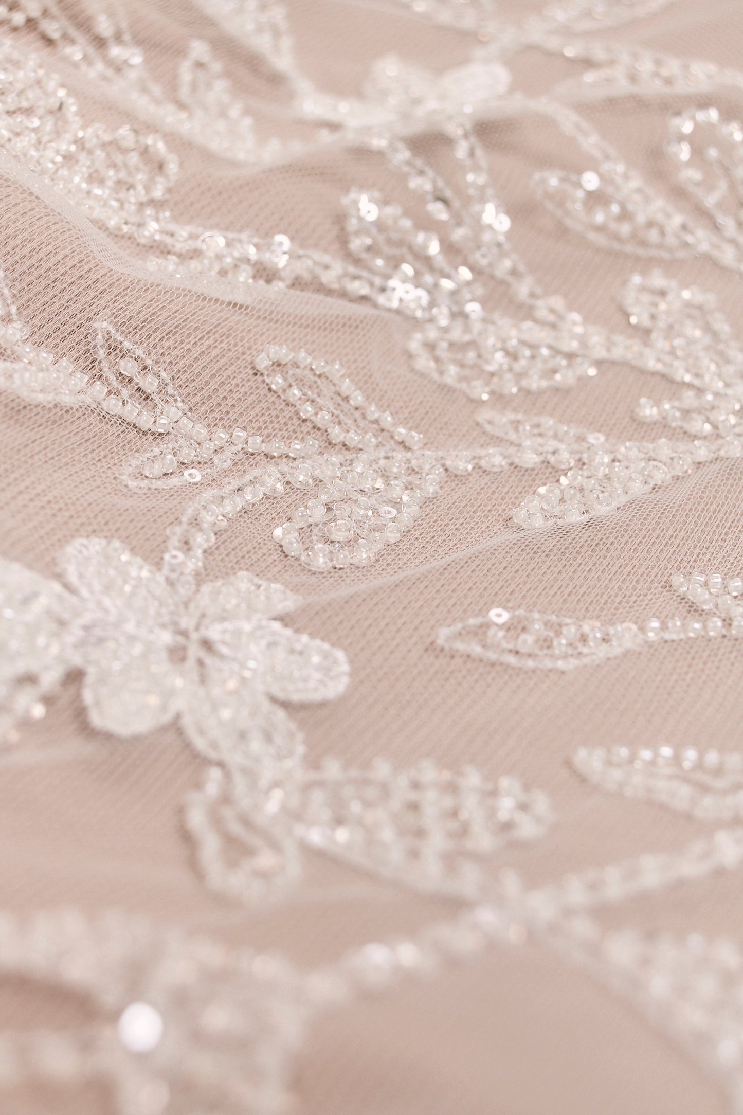 S0538 EMBROIDERED TULLE WITH SEQUINS AND BEADS