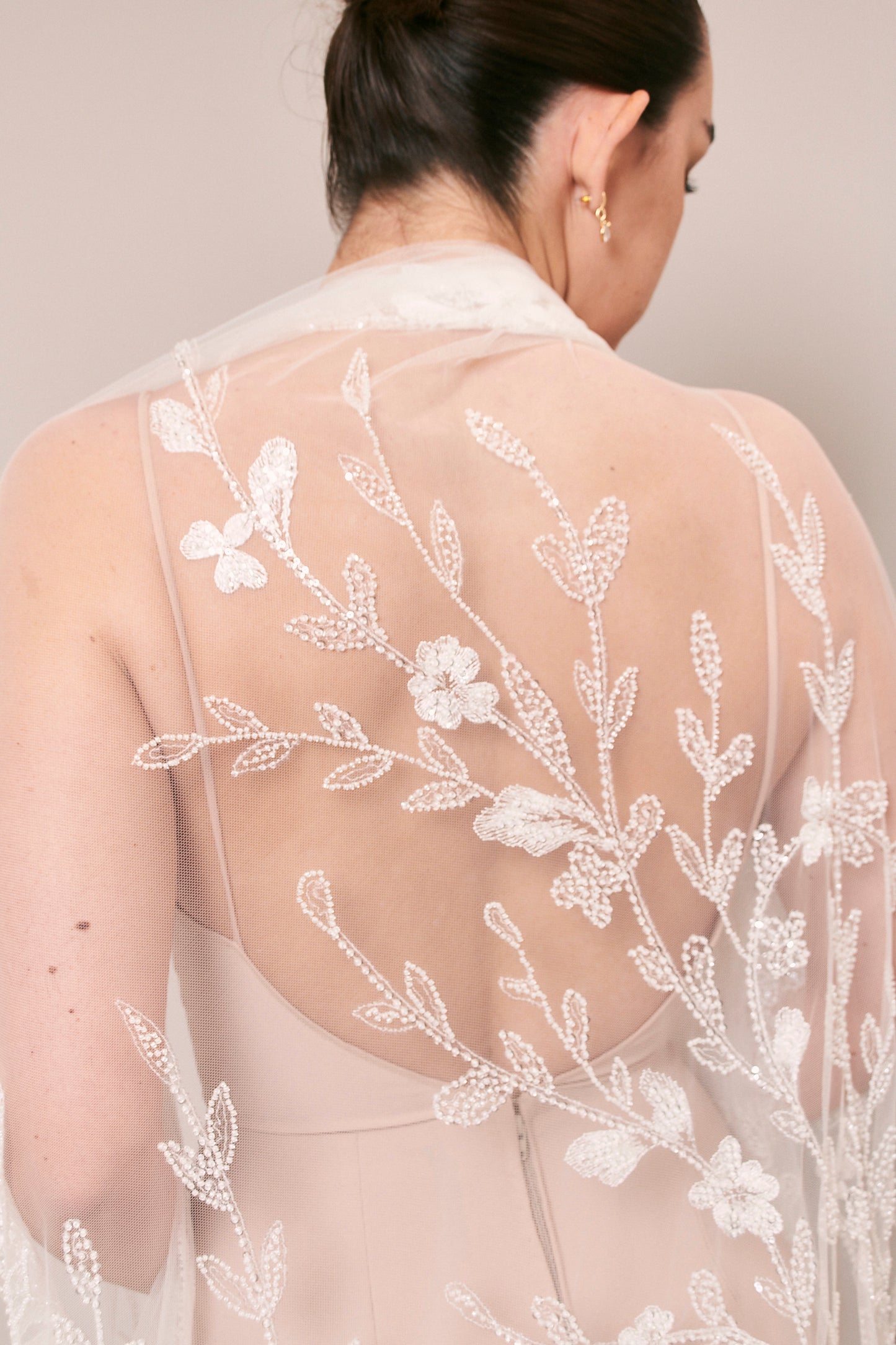 S0538 EMBROIDERED TULLE WITH SEQUINS AND BEADS