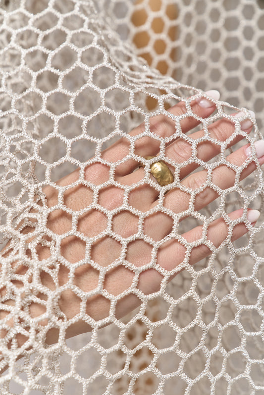 S0716 - Guipure with silver lurex