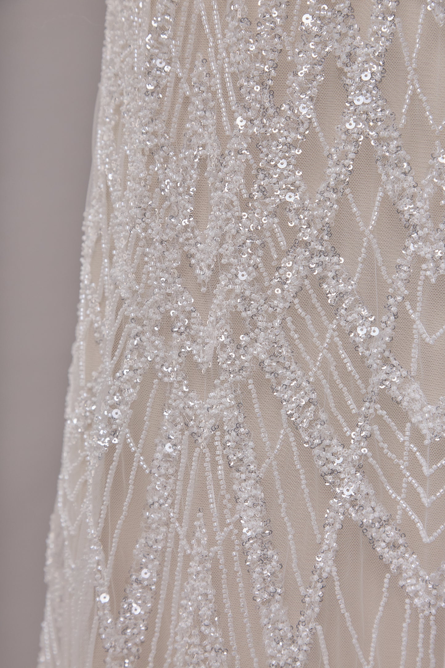 S0662 - Embroidered Tulle with Sequins and Beads