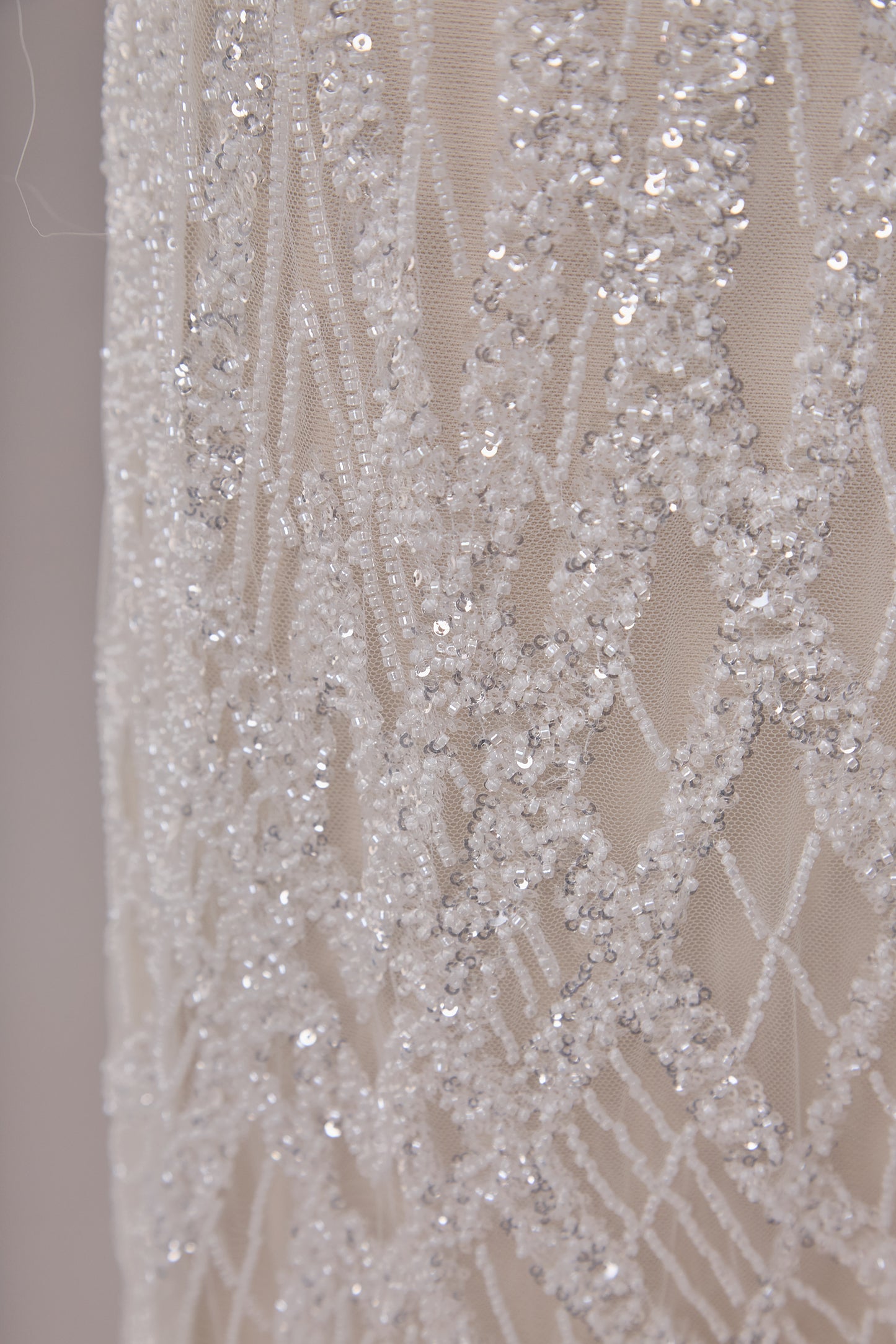 S0662 - Embroidered Tulle with Sequins and Beads