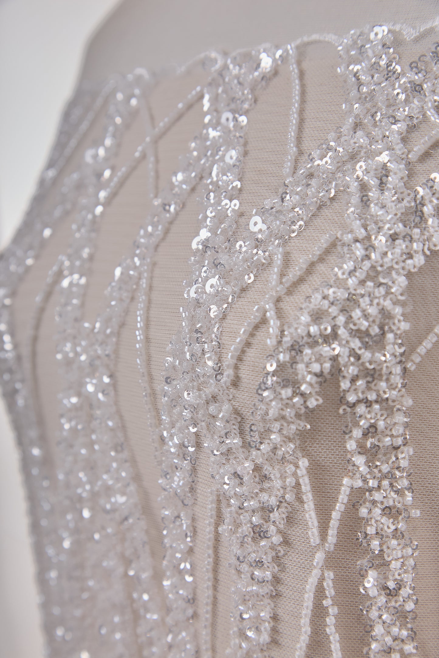 S0662 - Embroidered Tulle with Sequins and Beads