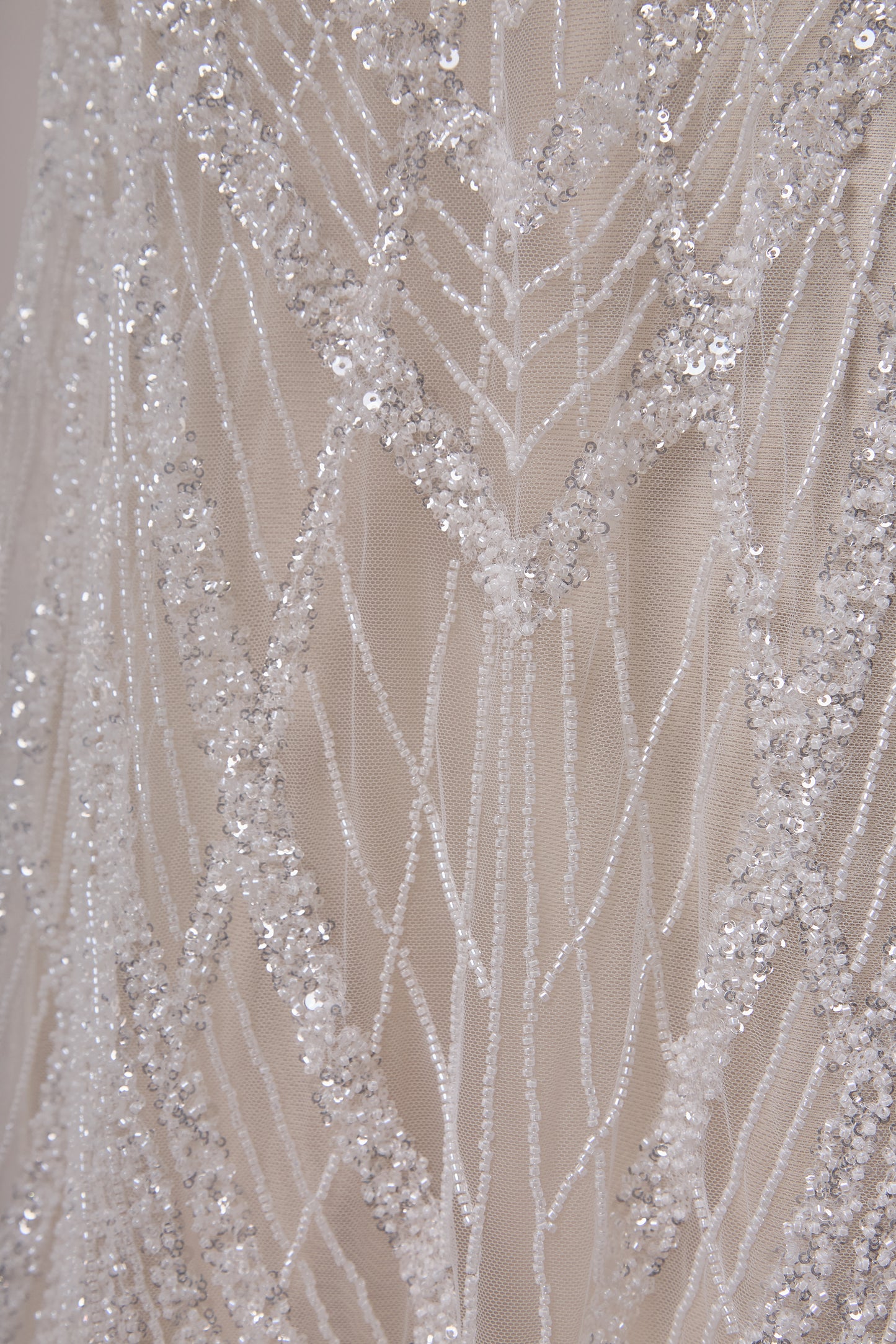 S0662 - Embroidered Tulle with Sequins and Beads