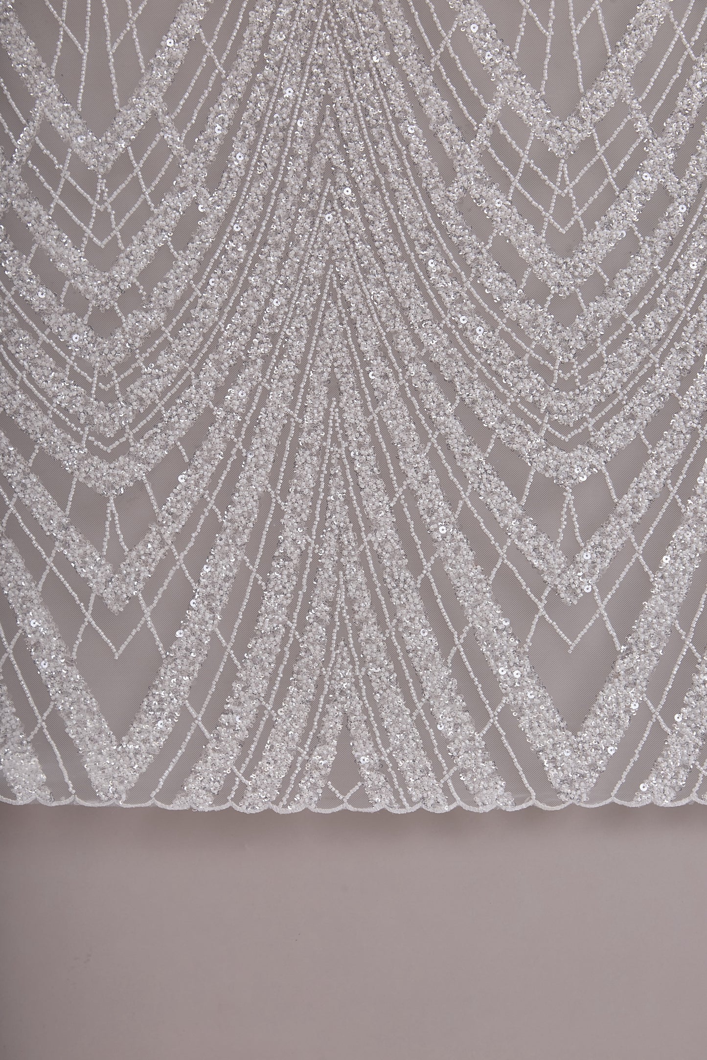 S0662 - Embroidered Tulle with Sequins and Beads