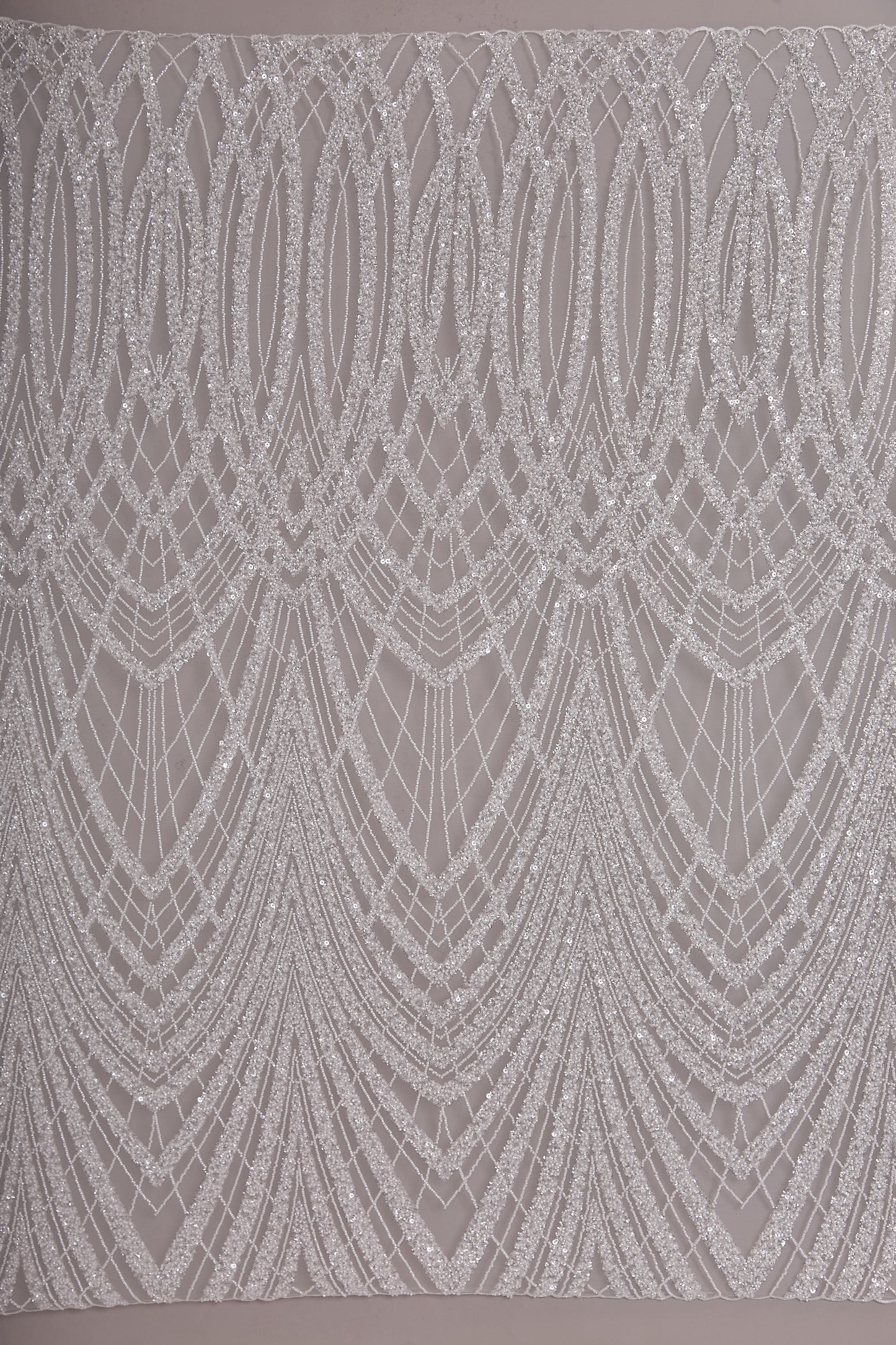 S0662 - Embroidered Tulle with Sequins and Beads